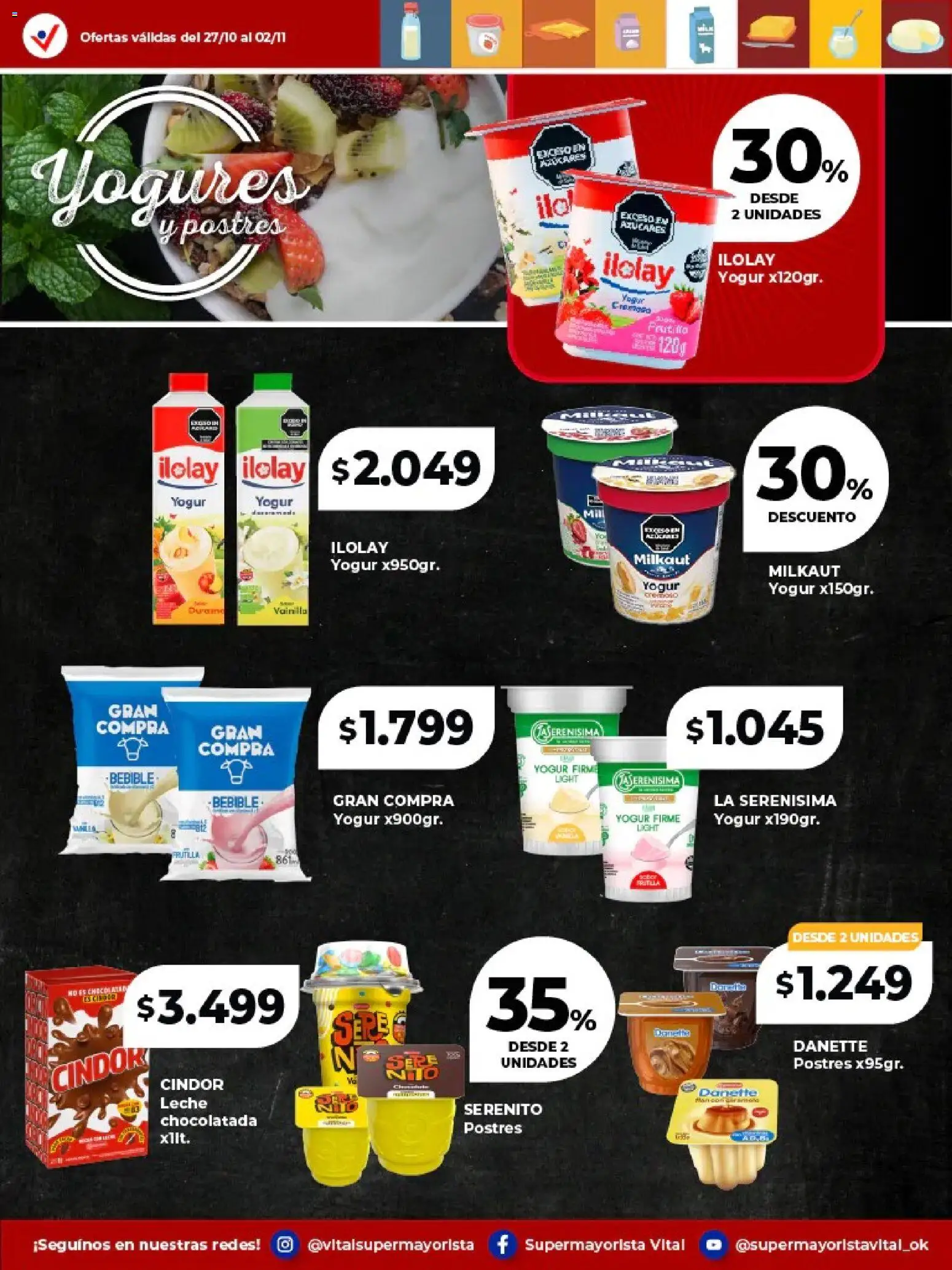 Vital - Especial de frescos - Abasto │ válido desde el 27.10.2025 | Página: 4 | Productos: Frutilla, Leche, Yogur, Chocolatada