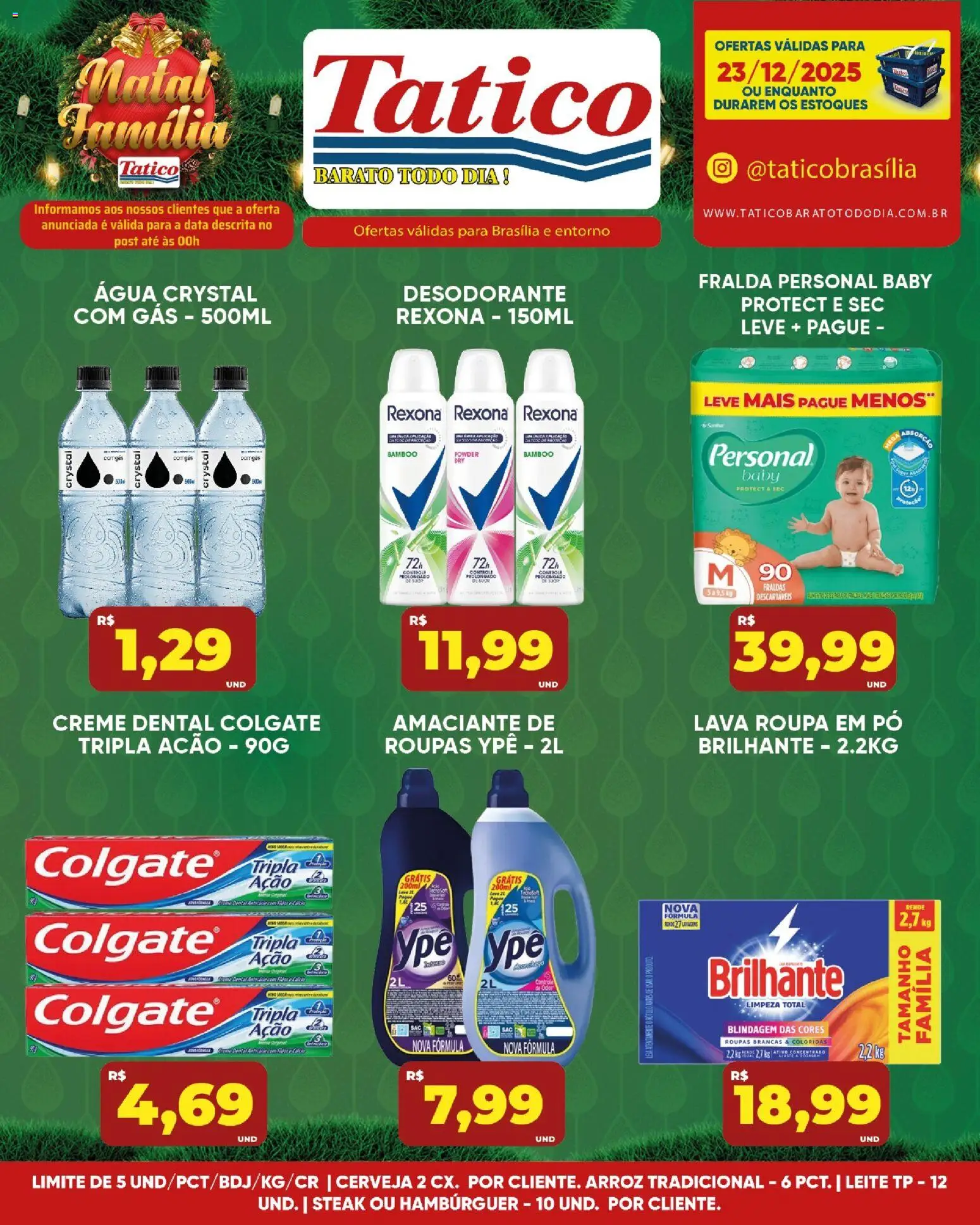 Tatico Folheto - válido de 23.12.2025 | Página: 3 | Produtos: Desodorante, Arroz, Rexona, Creme dental