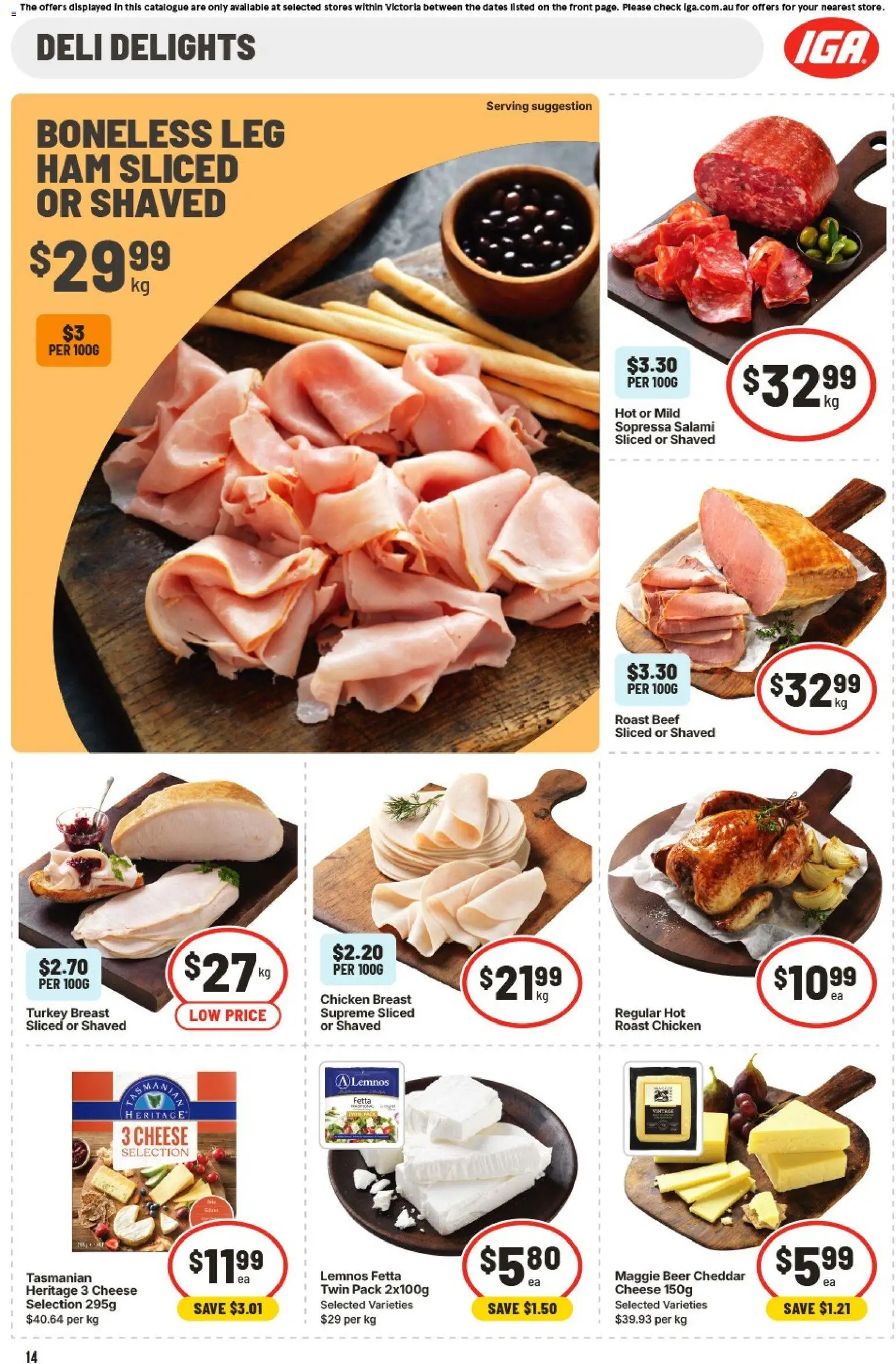IGA catalogue - valid from 04.02.2026 | Page: 20 | Products: Chicken, Lamb, Steak, Salmon