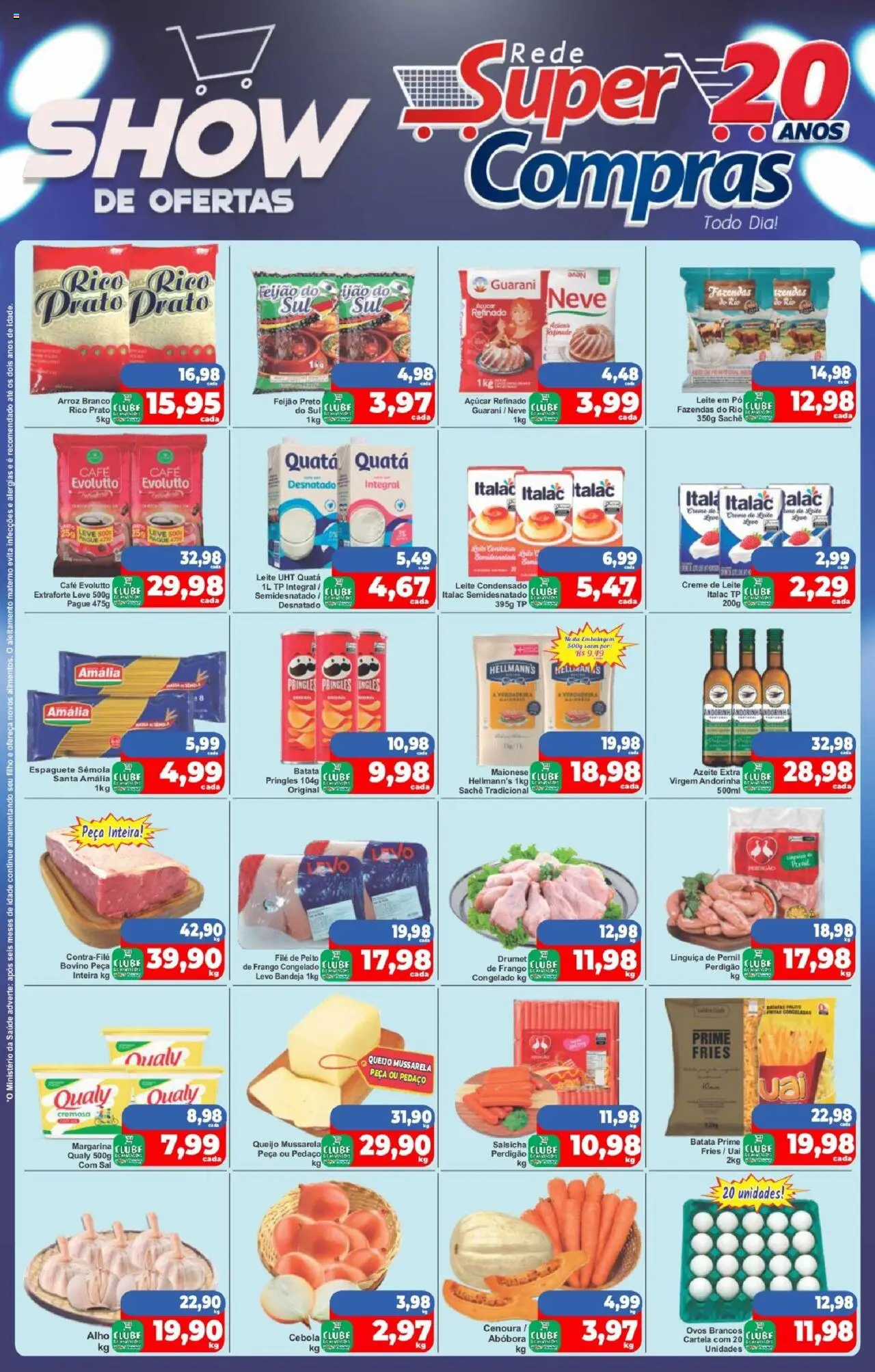 Rede Super Compras Folheto - válido de 17.10.2025 | Página: 1 | Produtos: Linguiça, Queijo, Creme, Frango