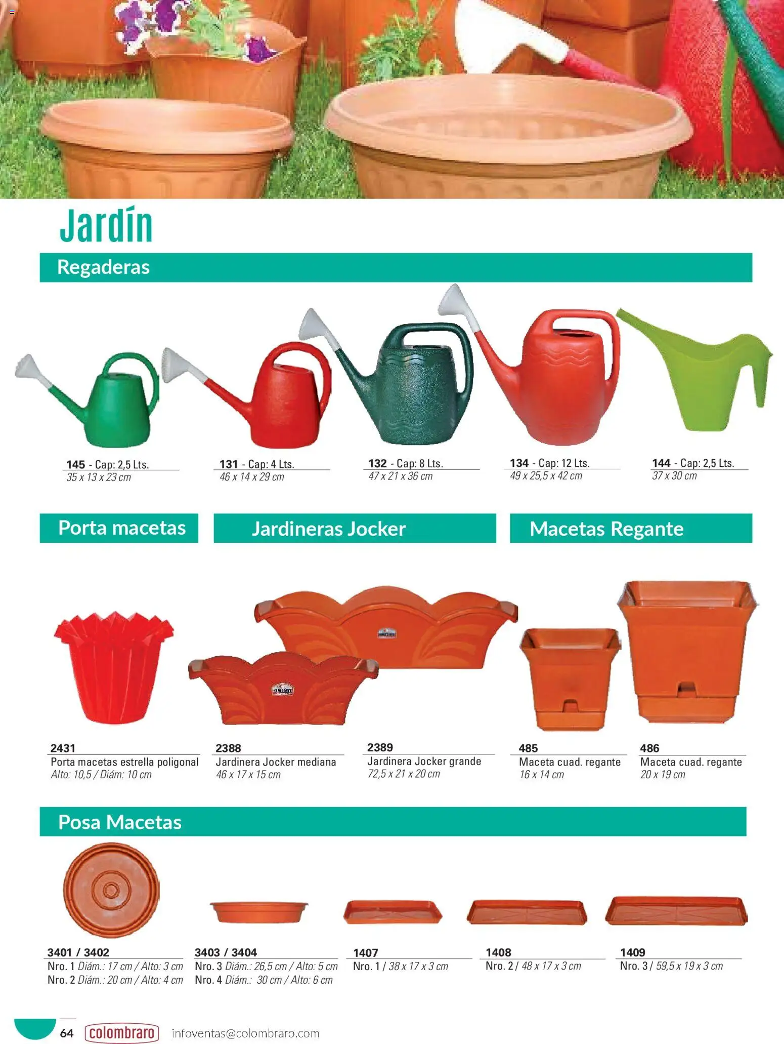 Colombraro catálogo │ válido desde el 26.01.2026 | Página: 64 | Productos: Porta macetas, Maceta
