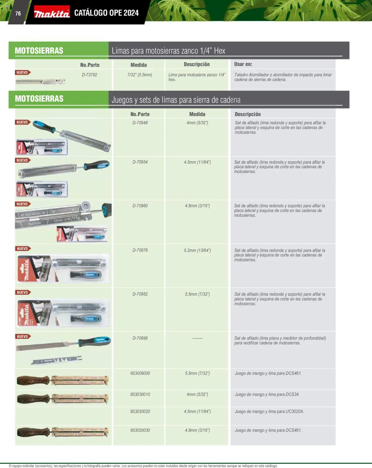 Nuevas ofertas de Makita válidas en toda la República Mexicana desde el 07.10.2024. ¡Encuentra las mejores ofertas en Makita catálogo Ope! | Página: 76 | Productos: Mango, Juego, Sierra, Motosierra