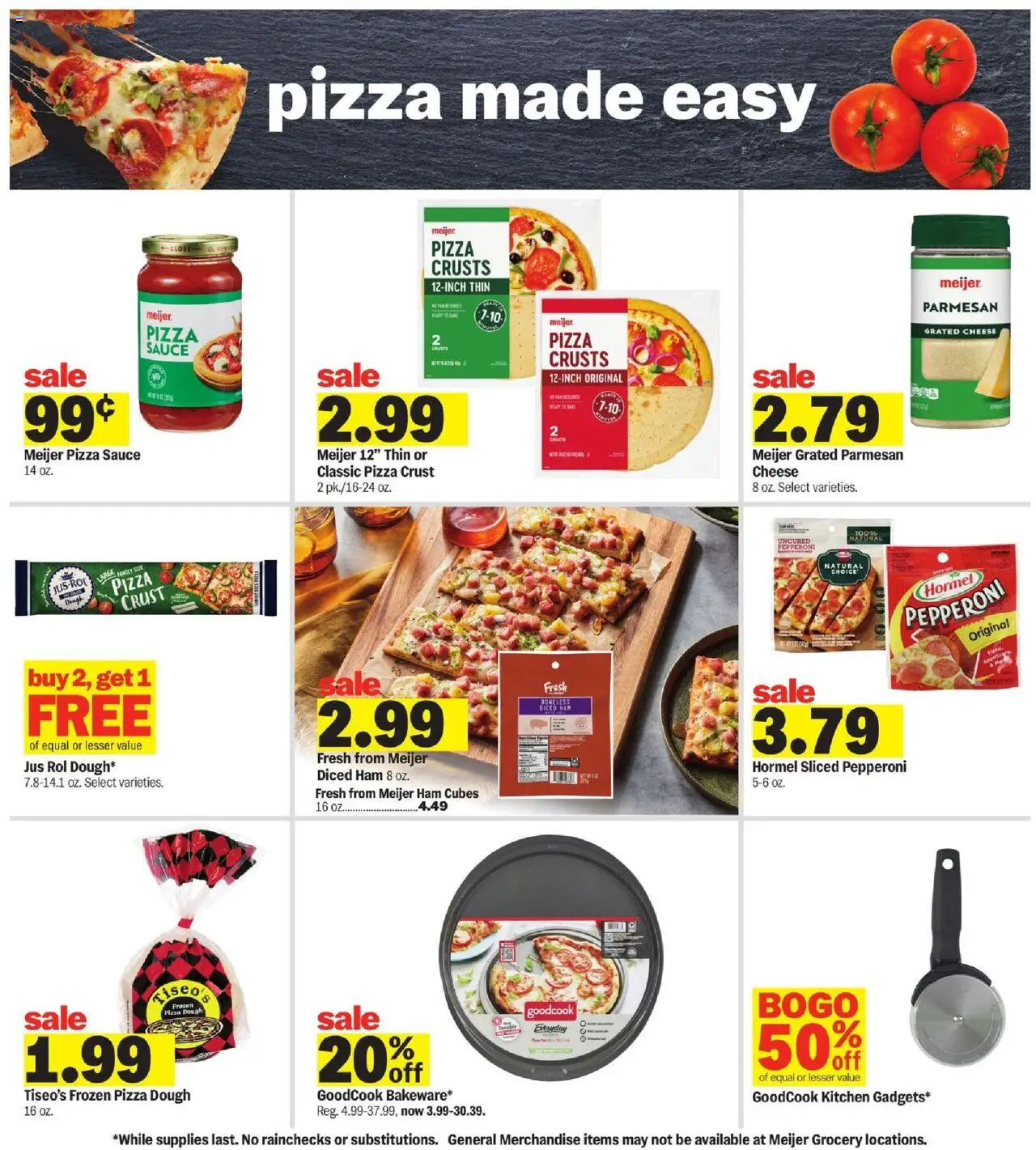 Meijer Weekly Ad - MI - valid from 15.10.2025 | Page: 23 | Products: Cheese, Ham, Sauce, Fan