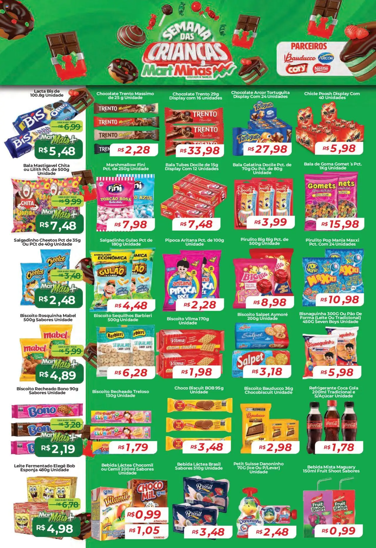 Mart Minas Folheto - válido de 02.10.2025 | Página: 4 | Produtos: Leite, Bebida, Refrigerante, Biscoito recheado