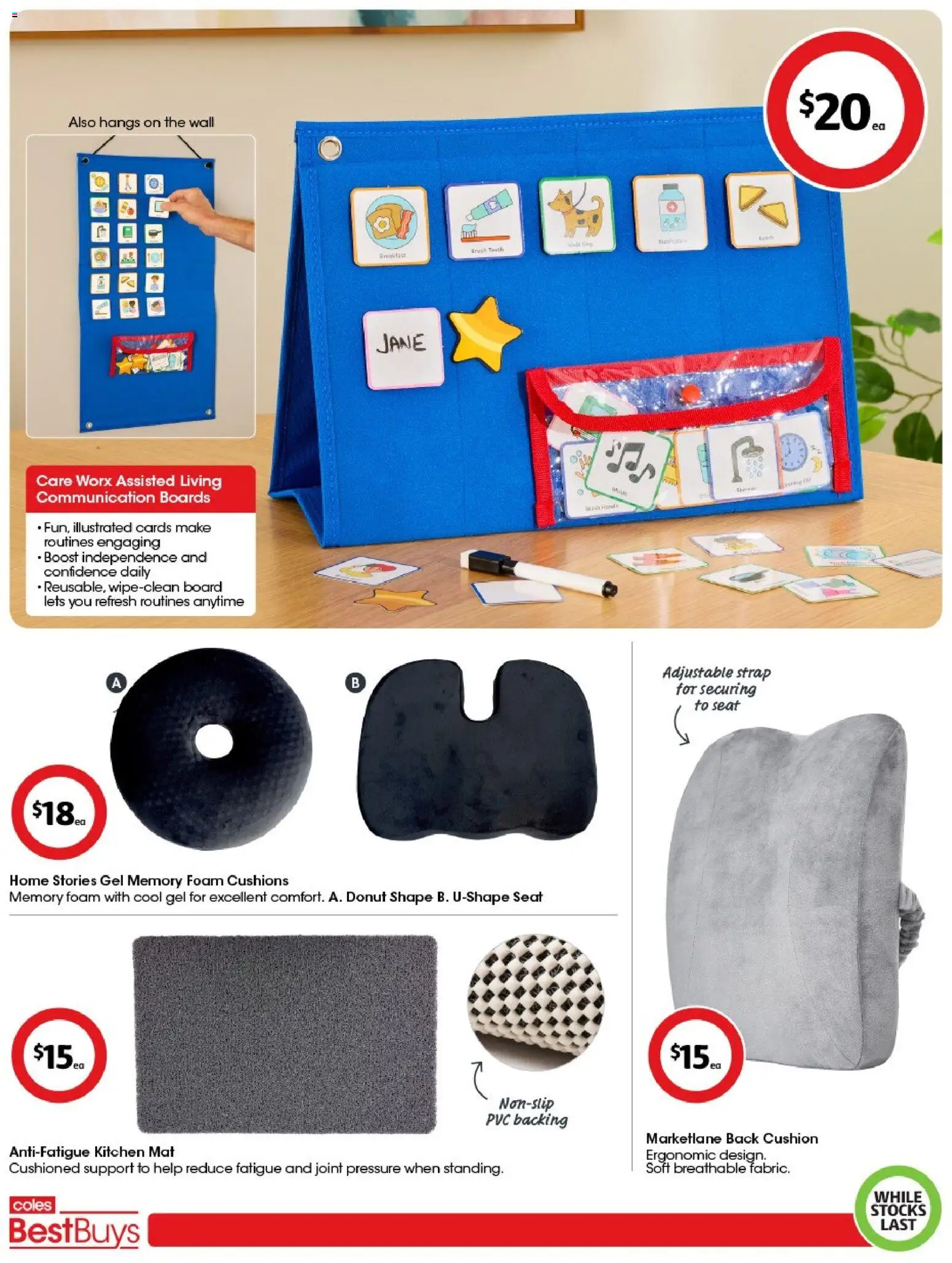 Coles catalogue - valid from 24.04.2026 | Page: 4 | Products: Cushion, Ergonomic