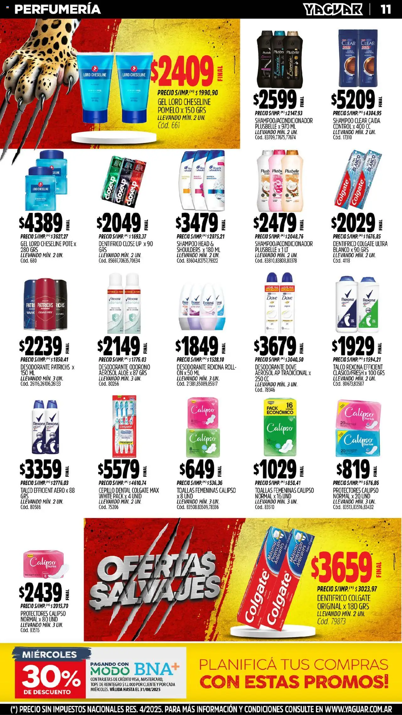 Yaguar - Salta │ válido desde el 04.08.2025 | Página: 10 | Productos: Brillo, Desodorante, Pomelo, Té