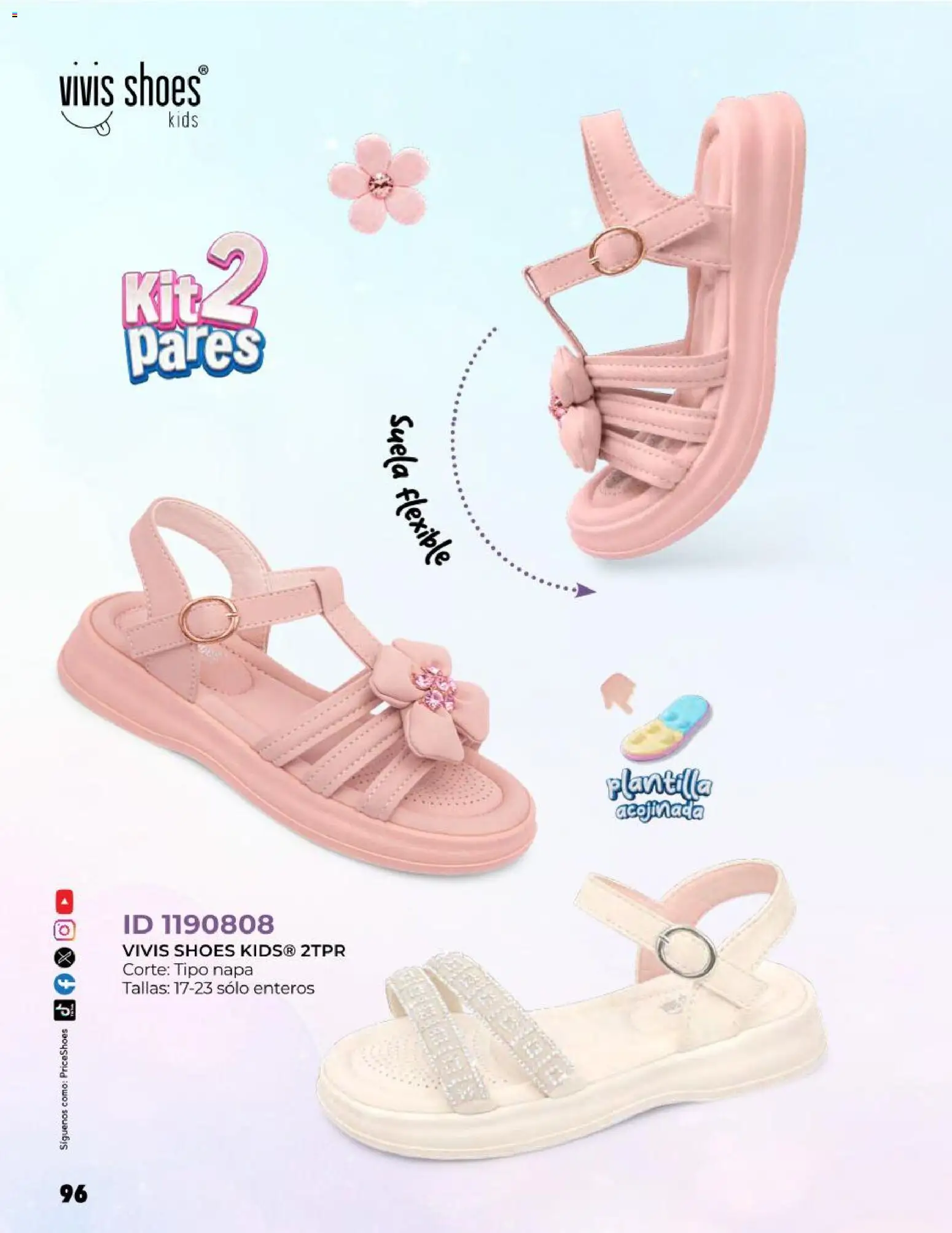 Nuevas ofertas de Price Shoes válidas en toda la República Mexicana desde el 27.10.2025. ¡Encuentra las mejores ofertas en Price Shoes catálogo Kids todo en uno! | Página: 96 | Productos: Flexible