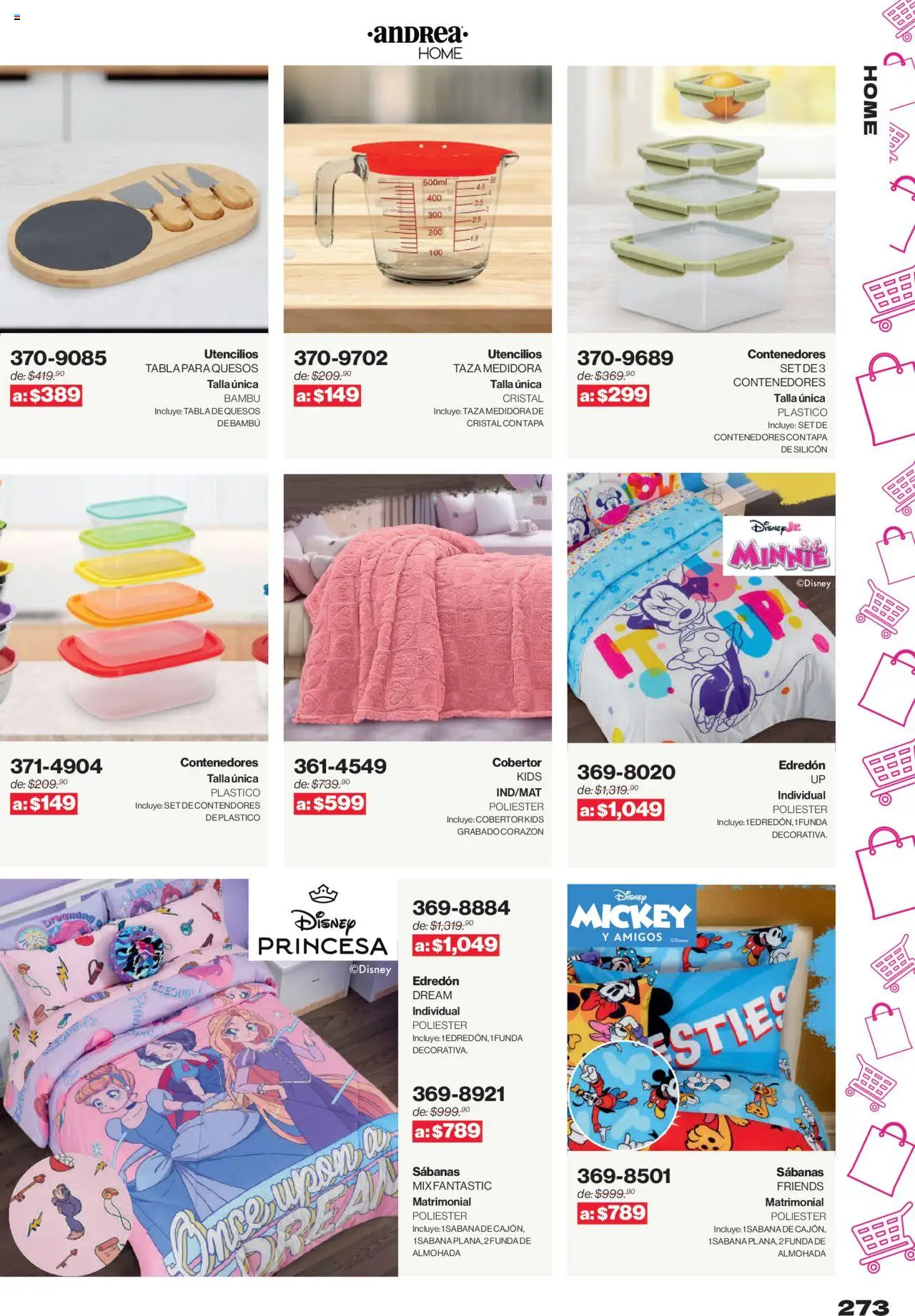 Nuevas ofertas de Andrea válidas en toda la República Mexicana desde el 10.08.2025. ¡Encuentra las mejores ofertas en Andrea - Catálogo Outlet! | Página: 273 | Productos: Taza, Cobertor, Funda de almohada, Almohada