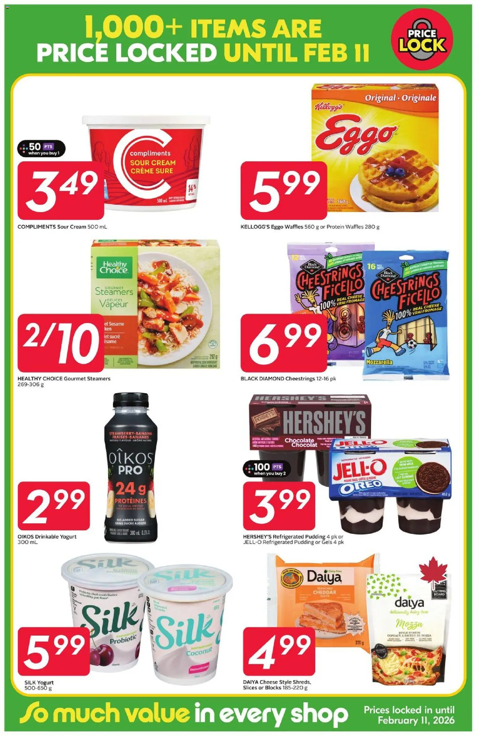 Sobeys flyer valid from 01.01.2026 | Page: 5 | Products: Sour cream, Cream, Cheese, Yogurt