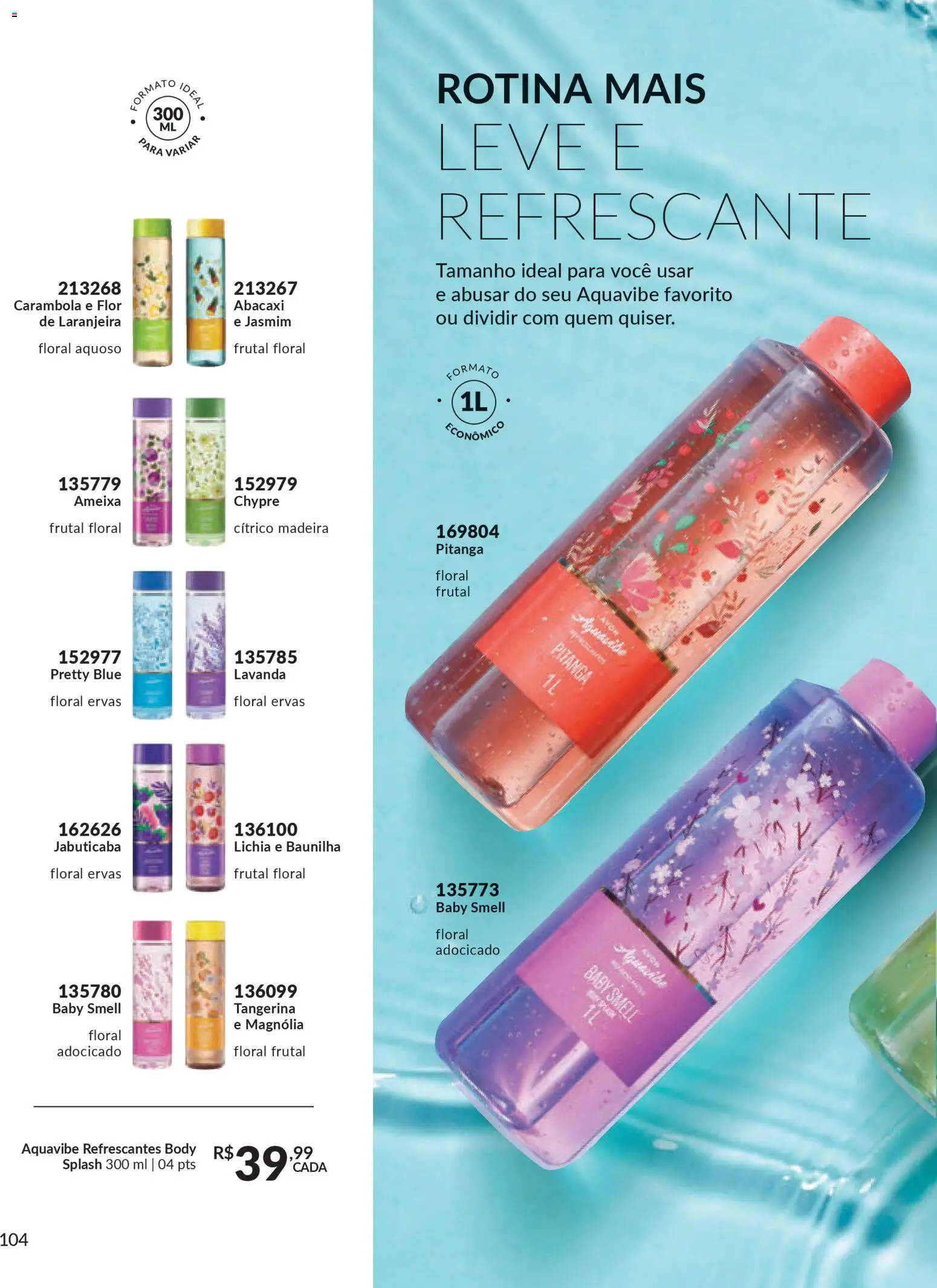 Avon Folheto - válido de 15.01.2026 | Página: 104 | Produtos: Lichia, Abacaxi, Body, Ameixa