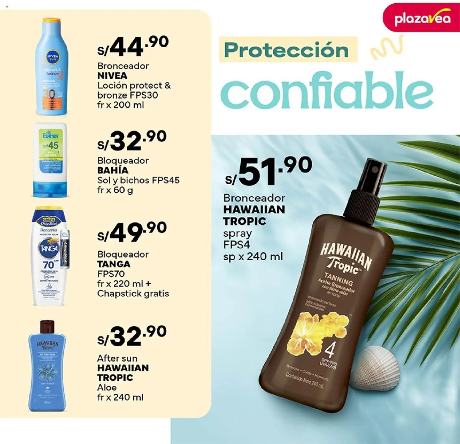Catálogo Plaza Vea válido desde 05.01.2026 | Página: 5 | Productos: Aceite, Bronceador