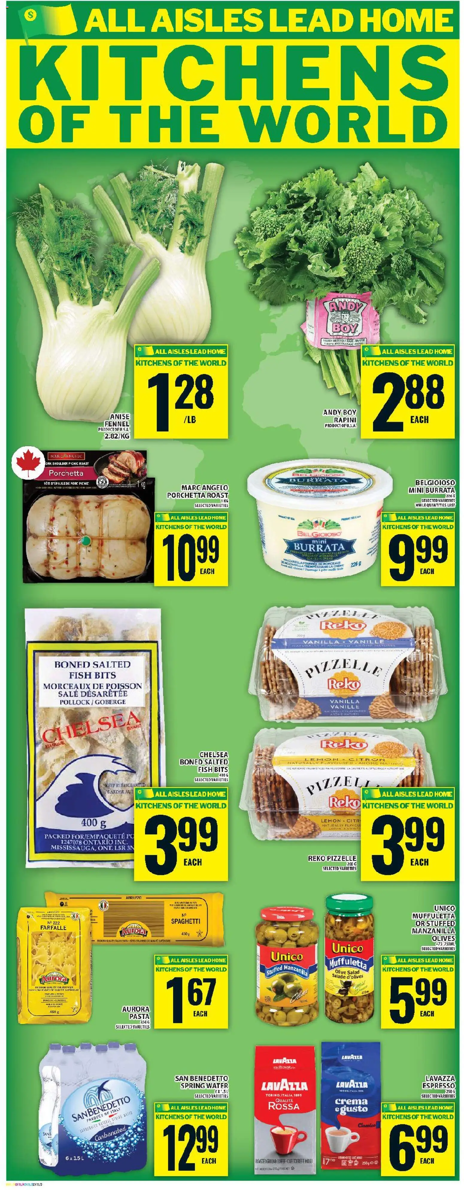 Food Basics flyer valid from 18.12.2025 | Page: 17 | Products: Fish, Pasta, Salad, Coffee