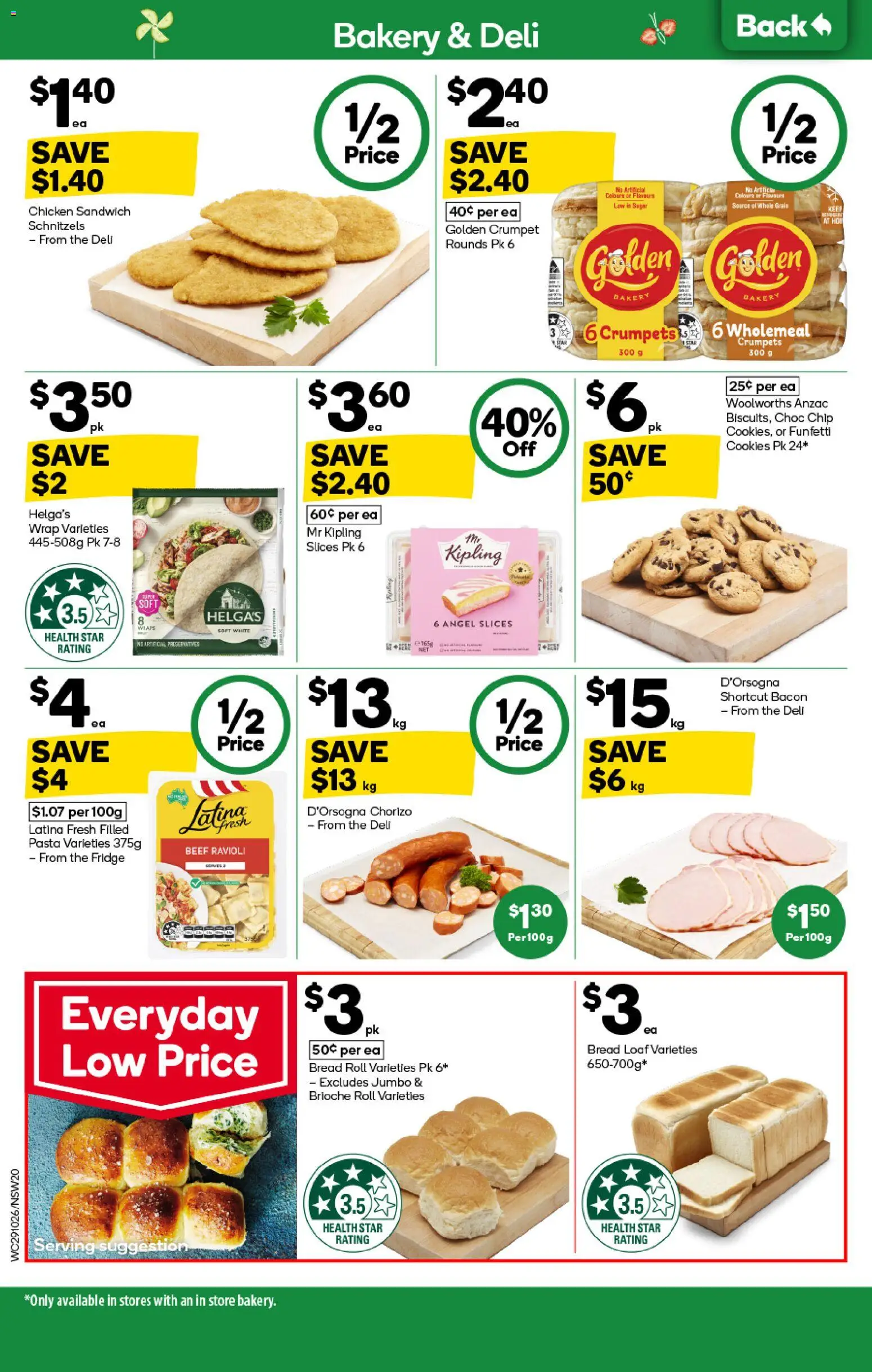 Woolworths catalogue - valid from 29.10.2025 | Page: 20 | Products: Bacon, Crumpets, Sugar, Fridge