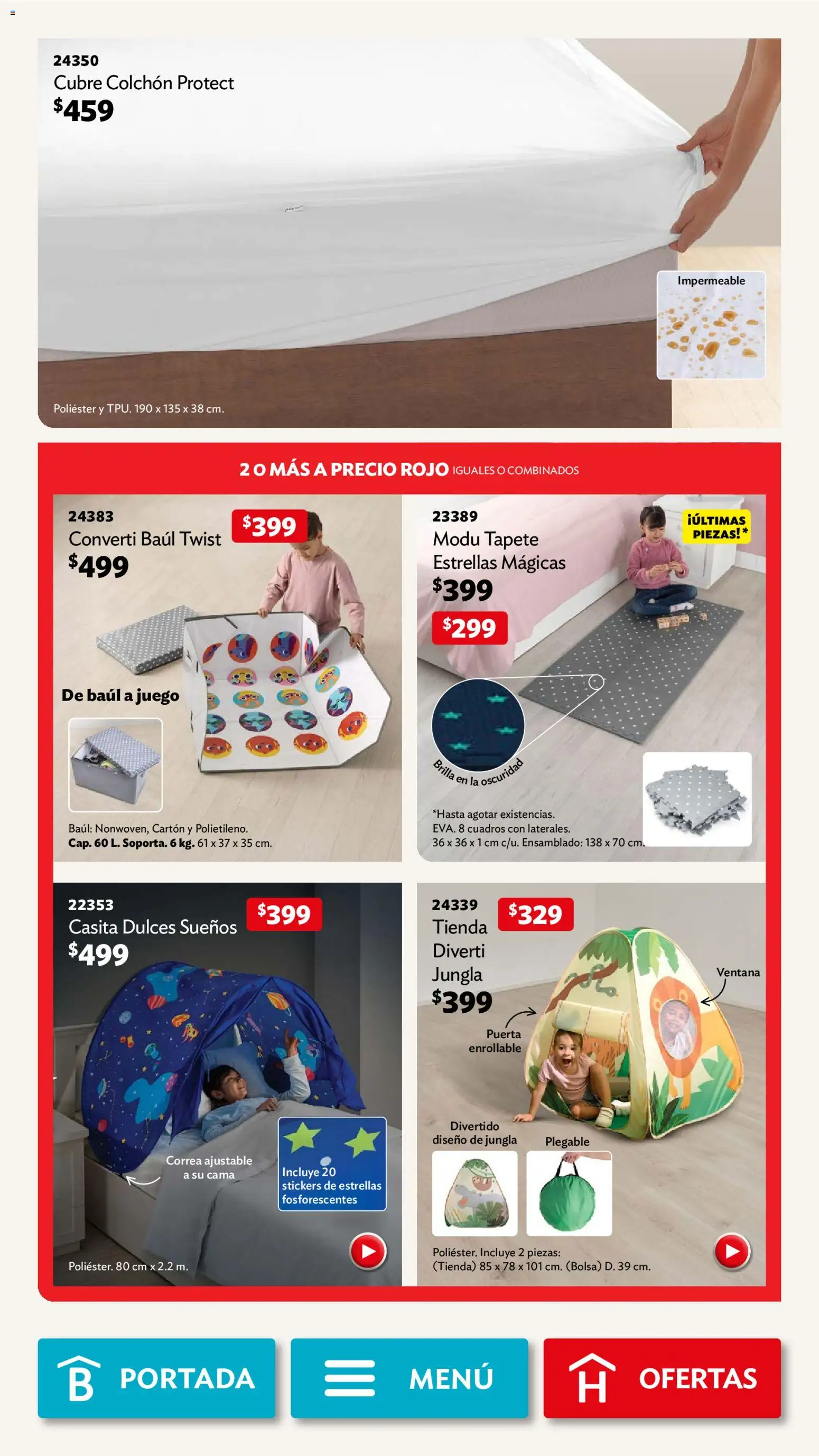 Nuevas ofertas de Betterware válidas en toda la República Mexicana desde el 03.11.2025. ¡Encuentra las mejores ofertas en Betterware campaña 11 2025! | Página: 33 | Productos: Dulces, Juego, Cama, Tapete