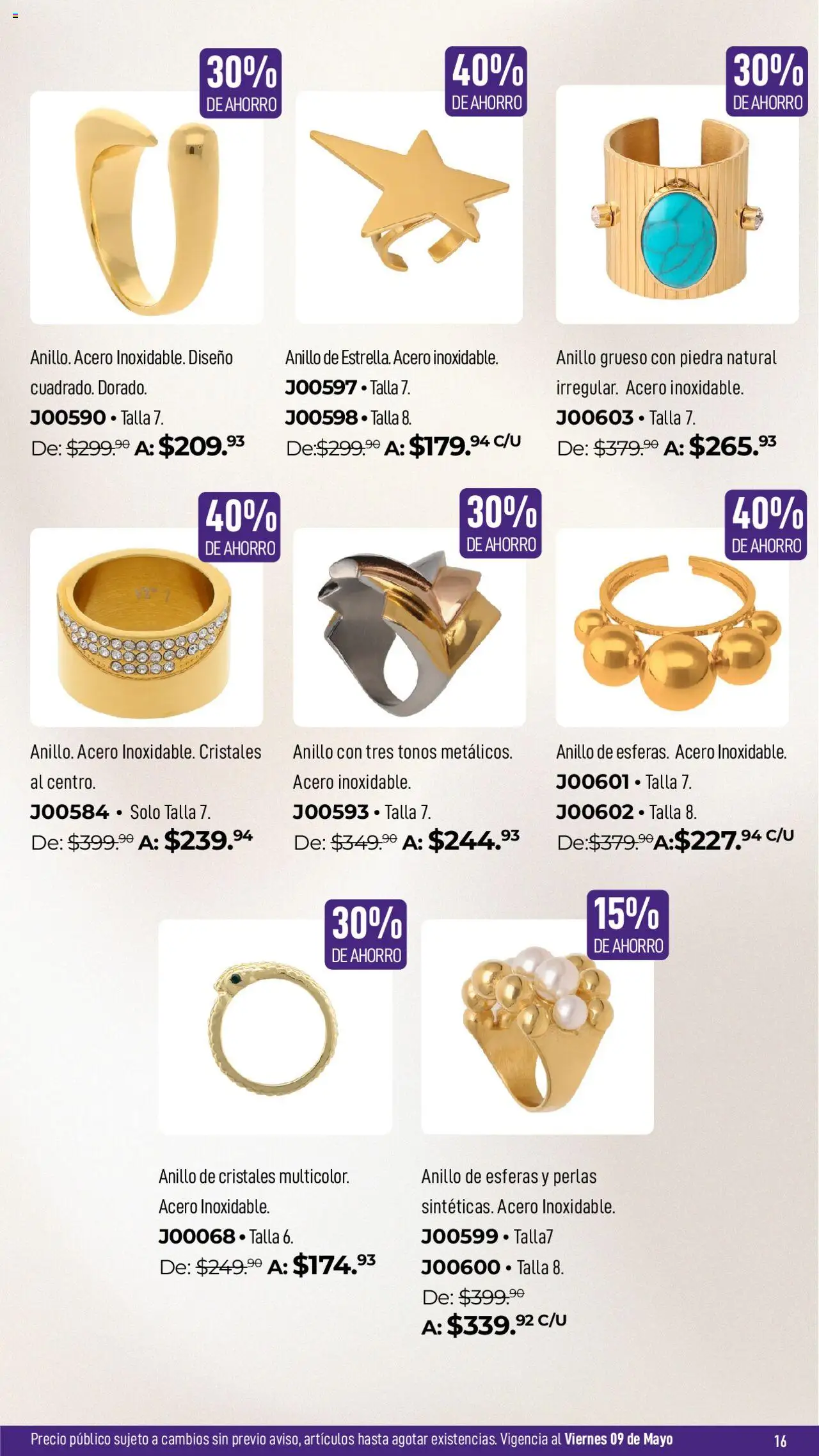 Nuevas ofertas de Home Interiors válidas en toda la República Mexicana desde el 28.04.2025. ¡Encuentra las mejores ofertas en Home Interiors catálogo Victoria Zolassi! | Página: 16 | Productos: Anillo