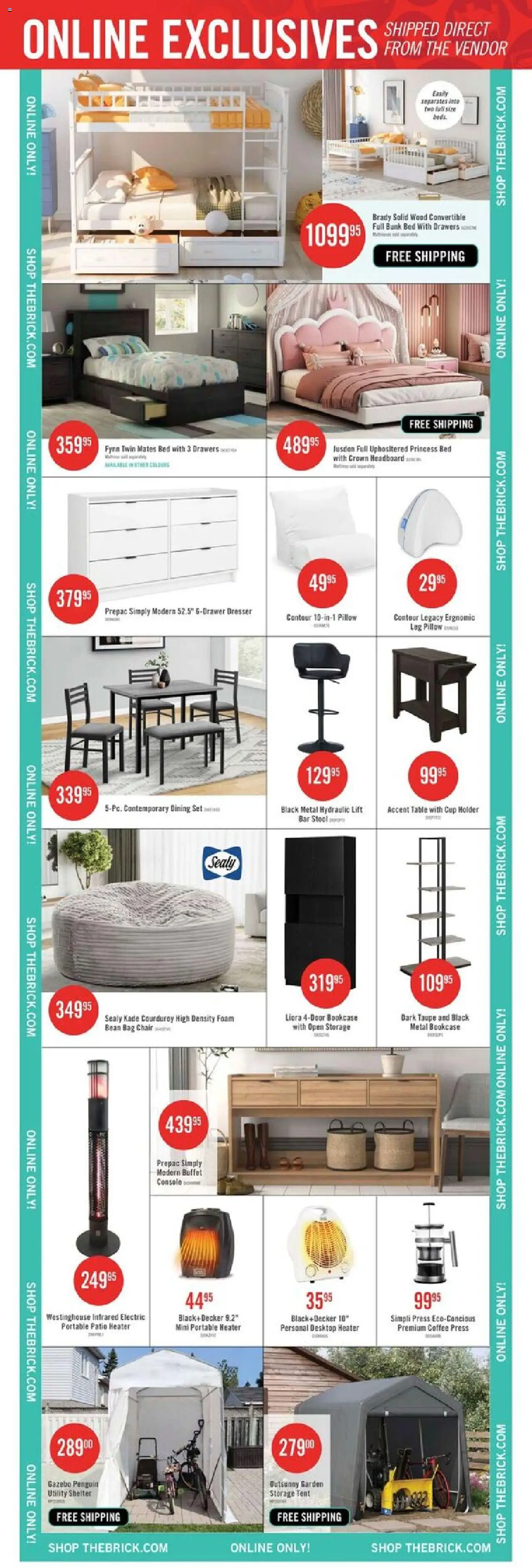 The Brick flyer valid from 10.10.2025 | Page: 19 | Products: Bed, Table, Chair, Coffee