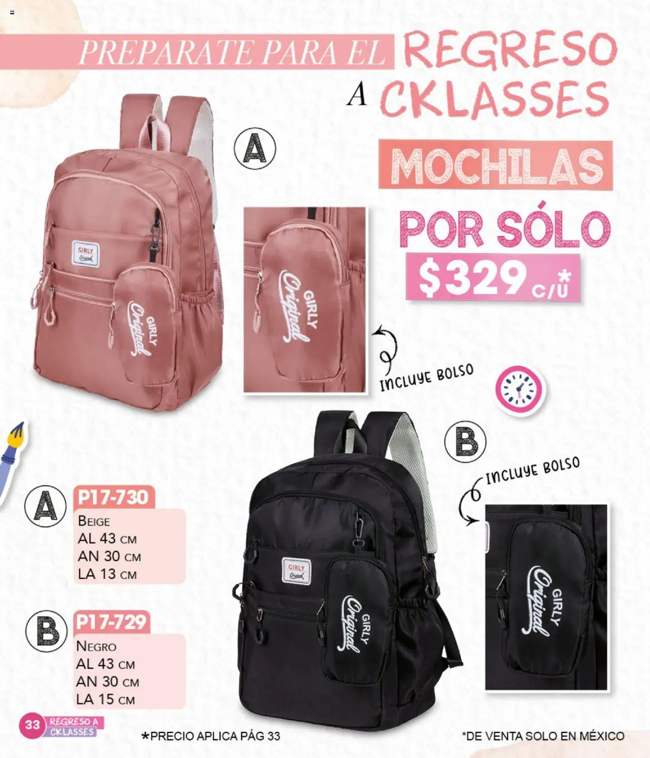 Nuevas ofertas de Cklass válidas en toda la República Mexicana desde el 18.08.2025. ¡Encuentra las mejores ofertas en Cklass - Catálogo Regreso a Clases! | Página: 34 | Productos: Bolso