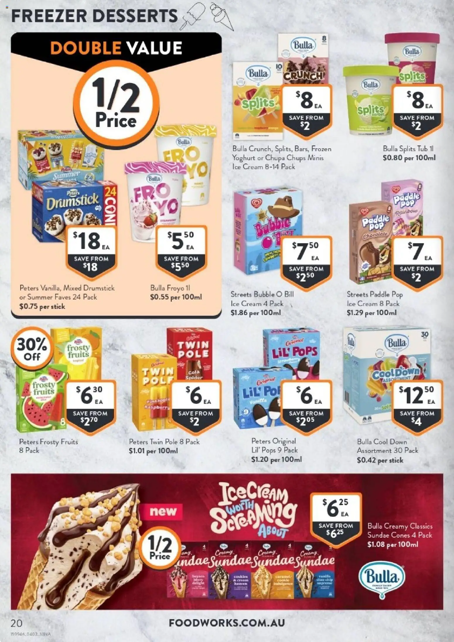 Foodworks catalogue - valid from 04.02.2026 | Page: 20 | Products: Yoghurt, Pineapple, Cream, Raspberry