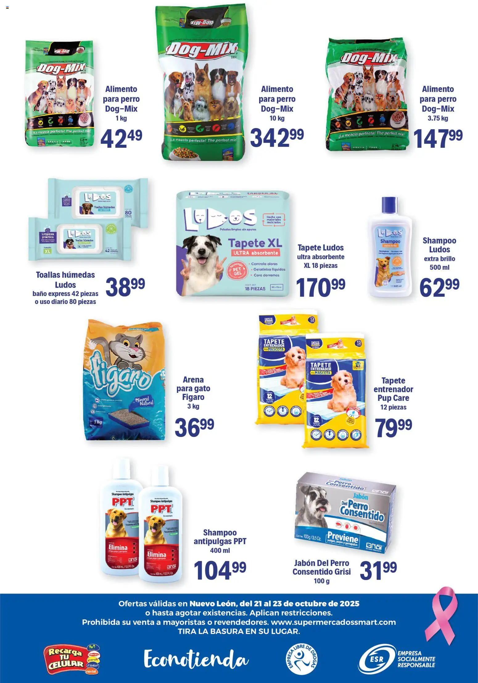 Nuevas ofertas de S-Mart válidas en toda la República Mexicana desde el 21.10.2025. ¡Encuentra las mejores ofertas en S-Mart folleto Ofertas de Feria Monterrey! | Página: 6 | Productos: Brillo, Toallas, Baño, Tapete