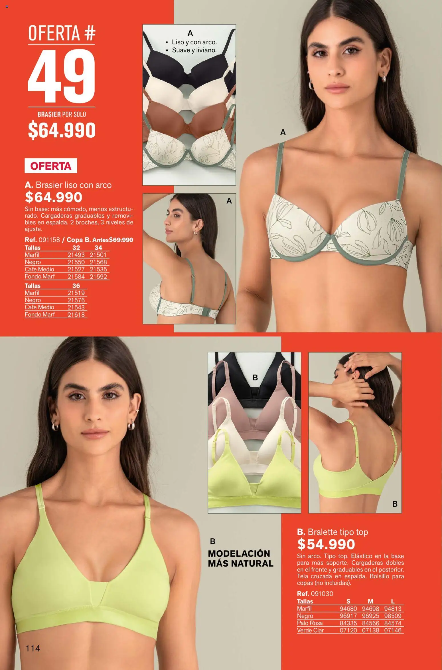 Leonisa revista - valida desde el 02.01.2026 | Página: 114 | Productos: Brasier, Top, Café