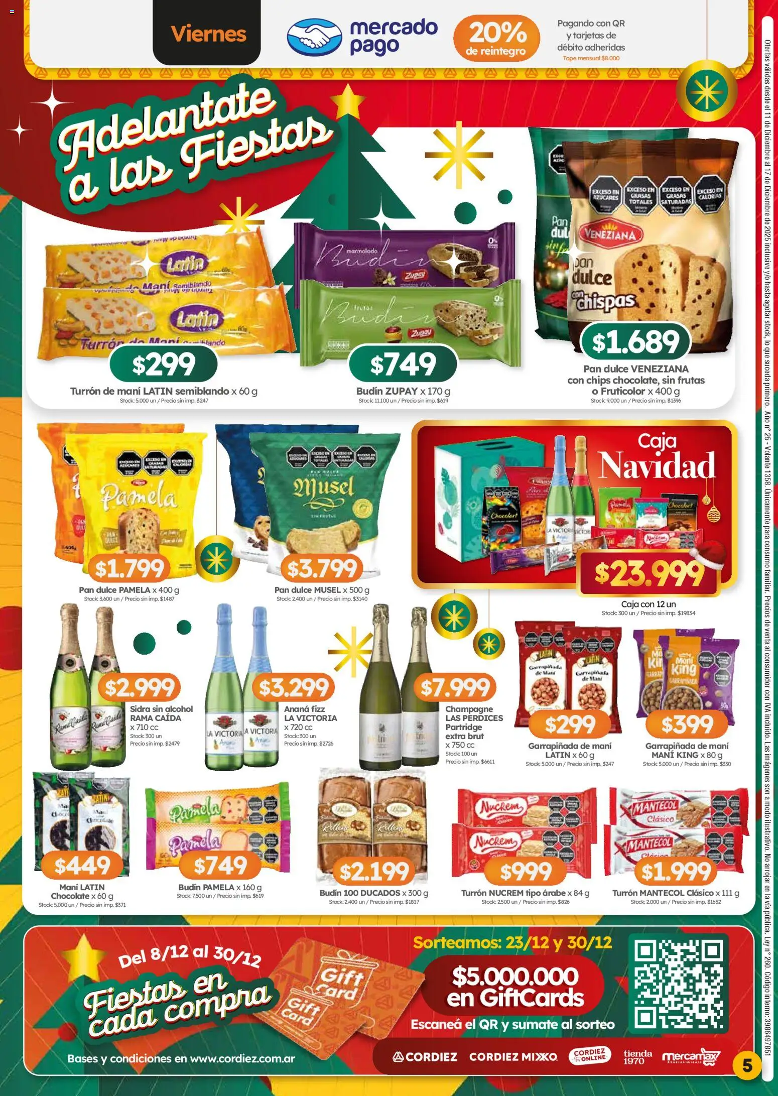 Cordiez ofertas │ válido desde el 11.12.2025 | Página: 5 | Productos: Ananá, Champagne, Pan, Chocolate