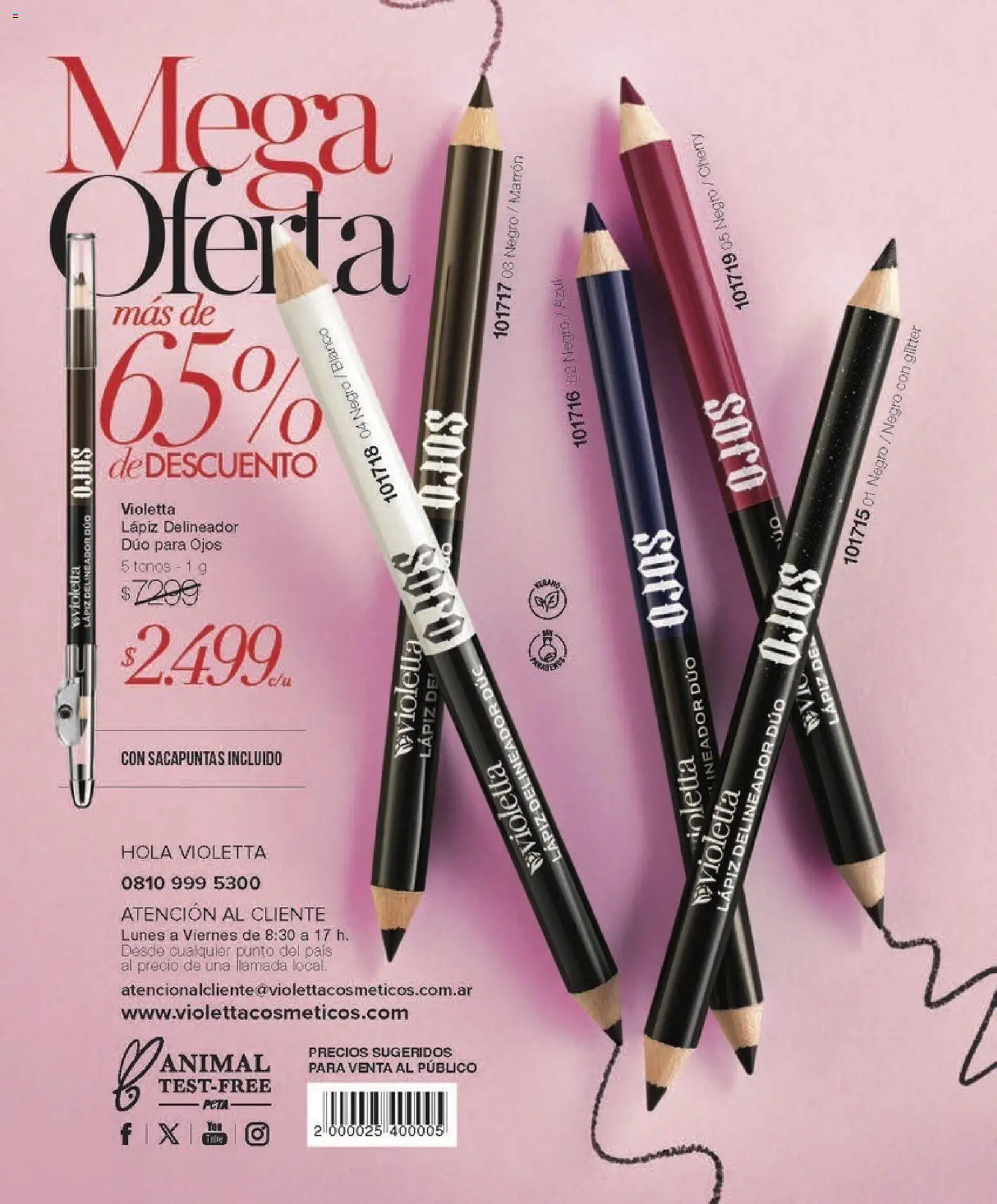 Violetta - Violetta Cosméticos │ válido desde el 09.03.2026 | Página: 732 | Productos: Sacapuntas, Delineador, Glitter