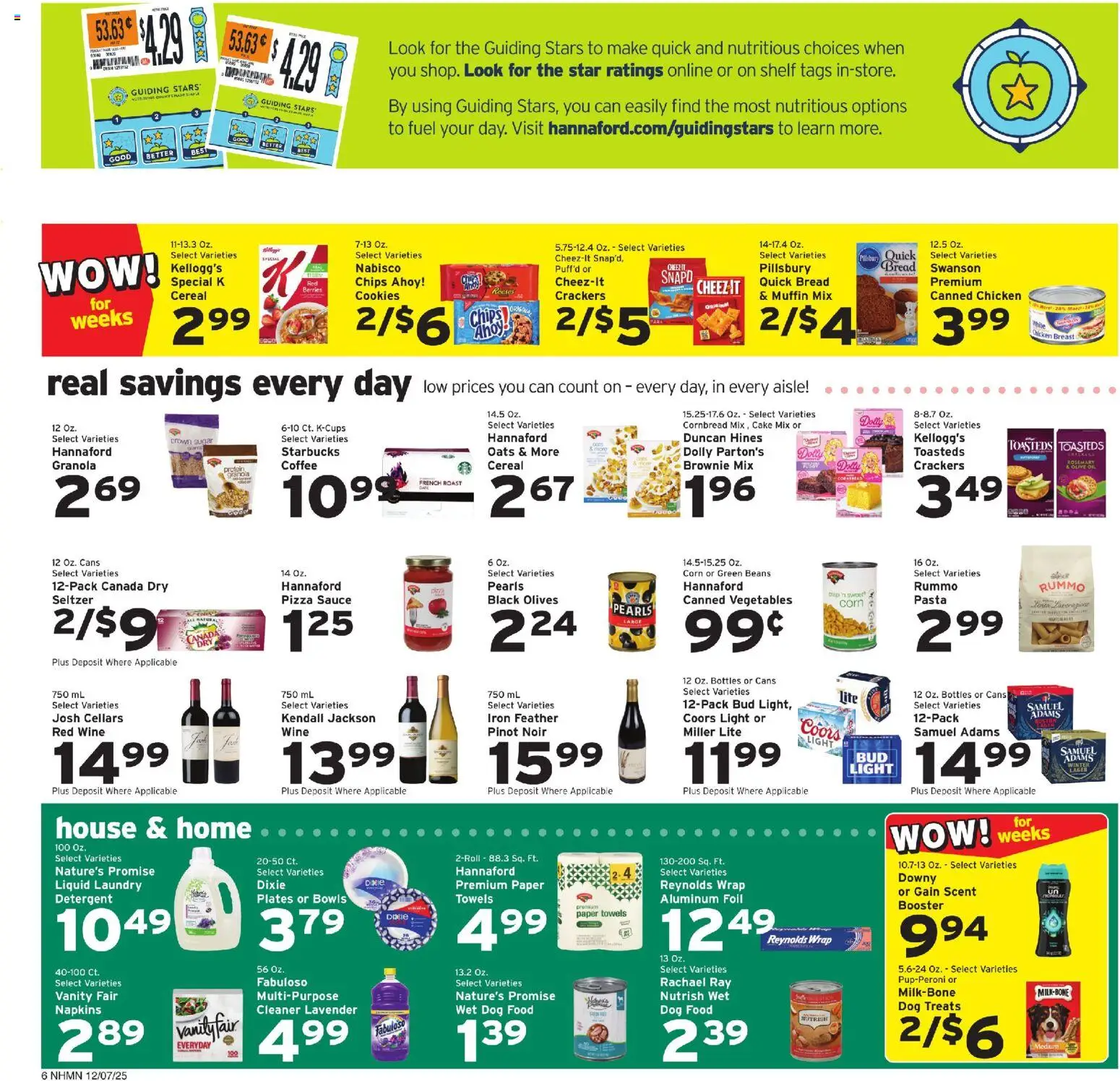 Hannaford Weekly Ad - valid from 07.12.2025 | Page: 6 | Products: Shelf, Bread, Coffee, Sauce
