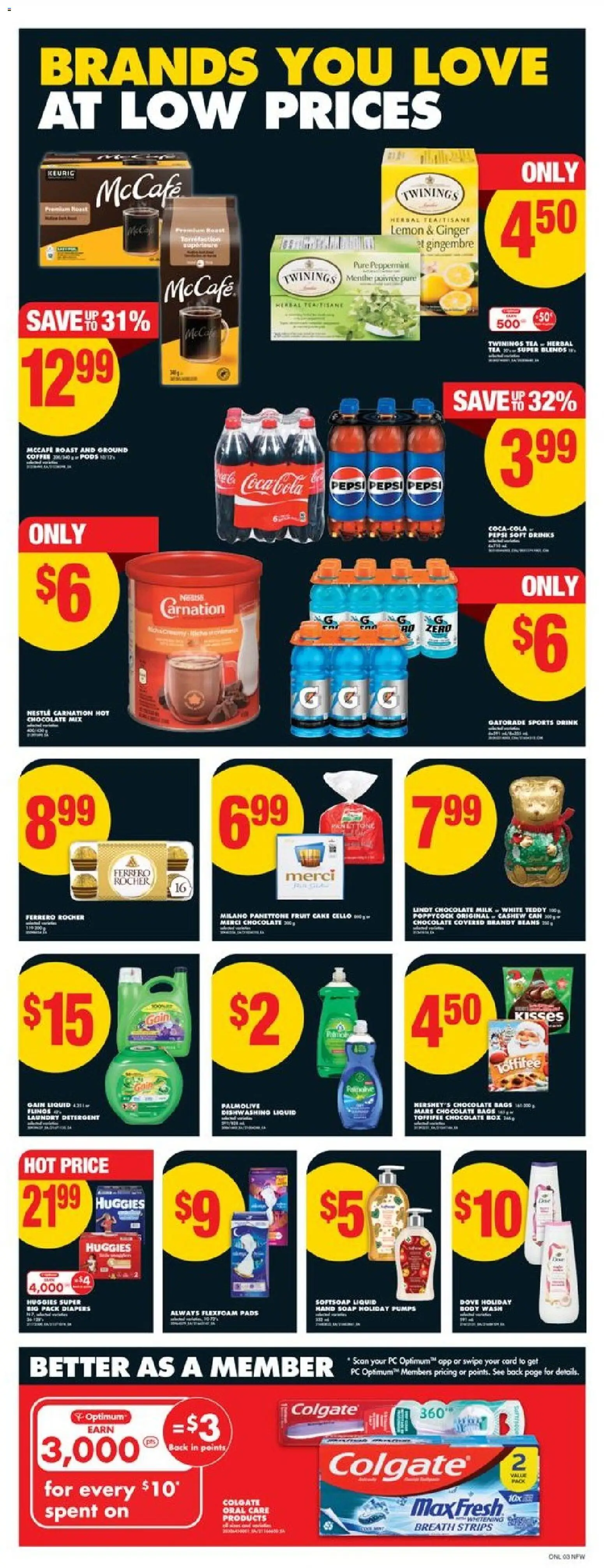 No Frills flyer valid from 13.11.2025 | Page: 7 | Products: Tea, Soap, Milk, Chocolate