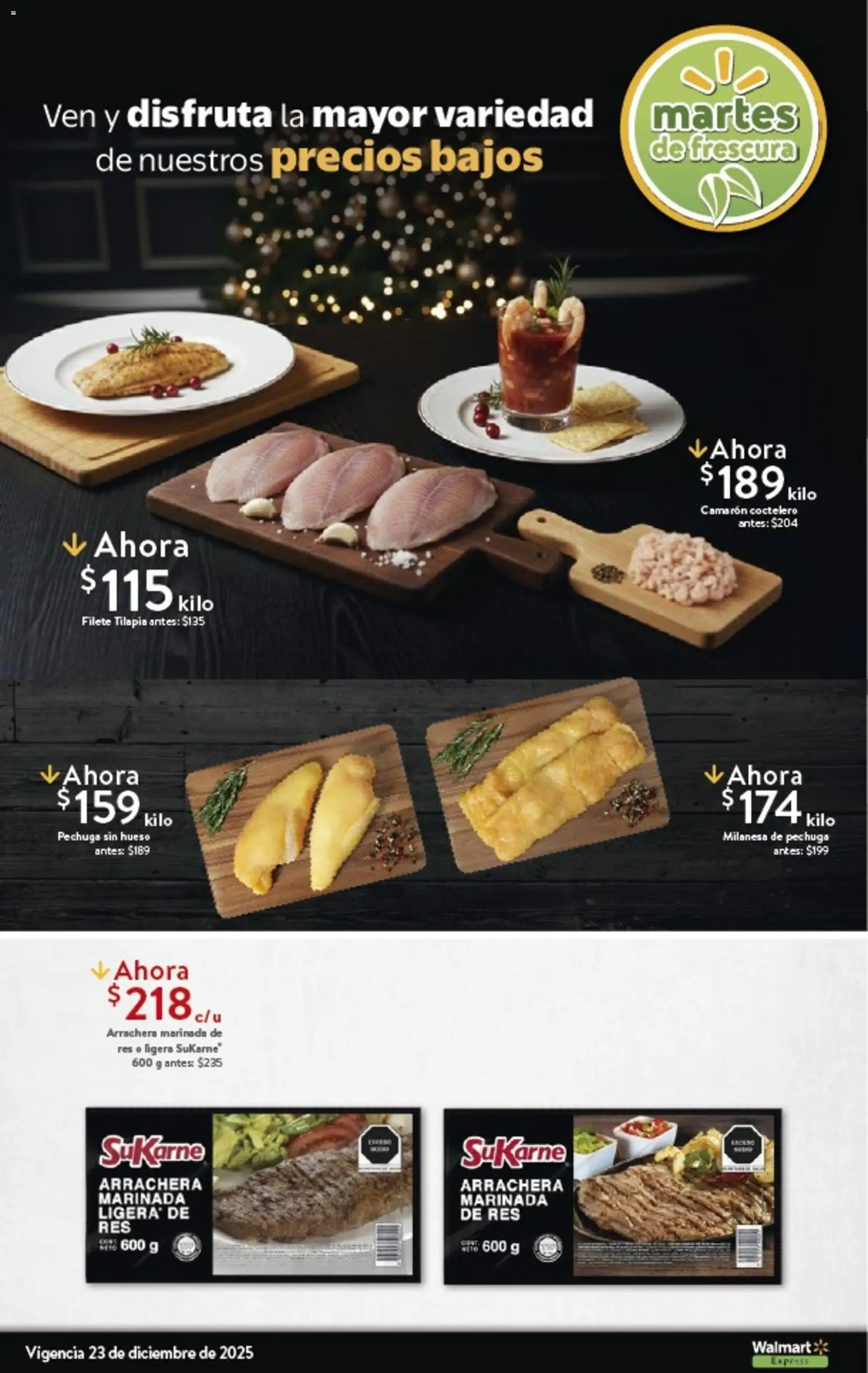 Nuevas ofertas de Walmart Express válidas en toda la República Mexicana desde el 23.12.2025. ¡Encuentra las mejores ofertas en Walmart Express folleto Ofertas! | Página: 2 | Productos: Milanesa, Res