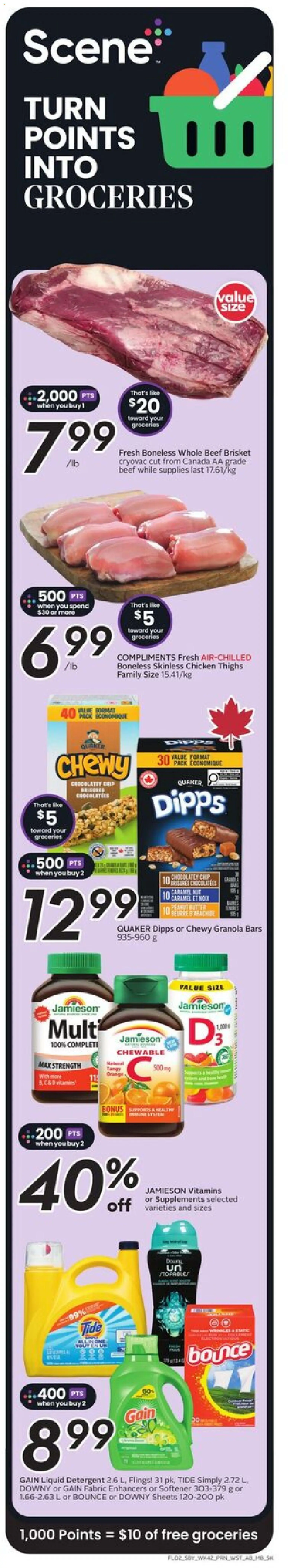 Safeway flyer valid from 12.02.2026 | Page: 3 | Products: Beef, Detergent, Chicken