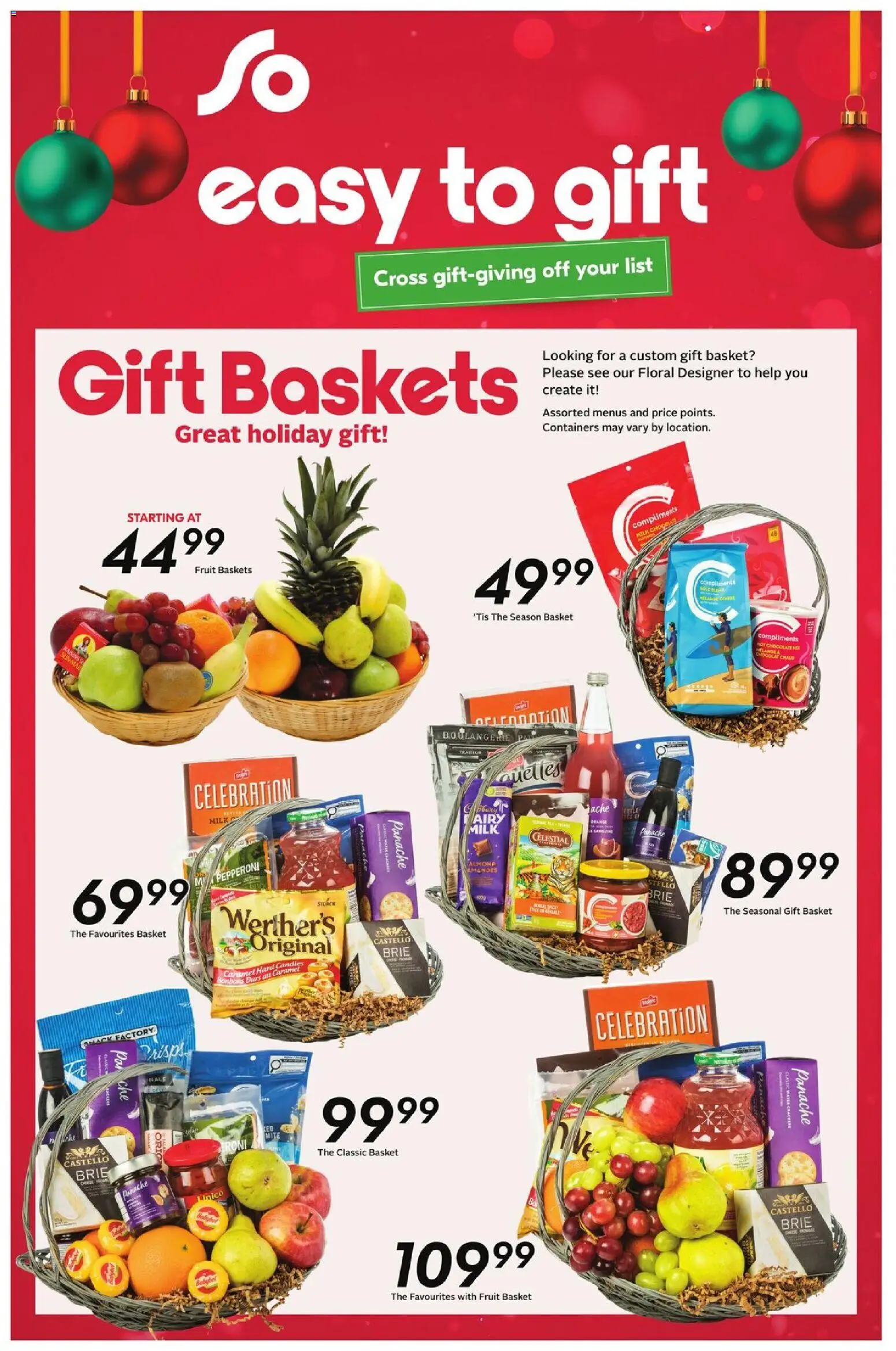 Sobeys flyer valid from 27.11.2025 | Page: 17 | Products: Candies, Basket, Milk, Chocolate