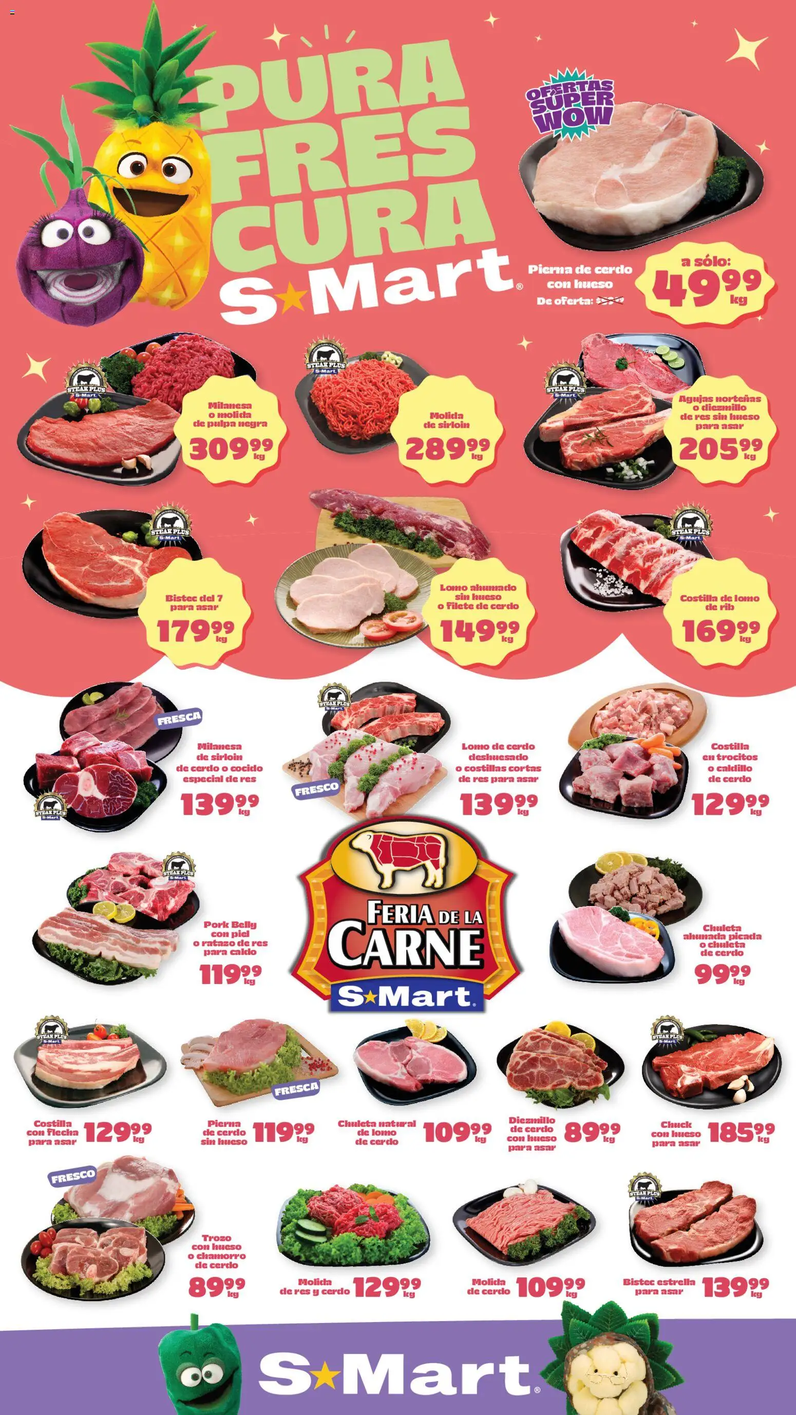 Nuevas ofertas de S-Mart válidas en toda la República Mexicana desde el 14.04.2026. ¡Encuentra las mejores ofertas en S-Mart folleto Ofertas de feria Matamoros! | Página: 1 | Productos: Milanesa, Cerdo, Res, Short