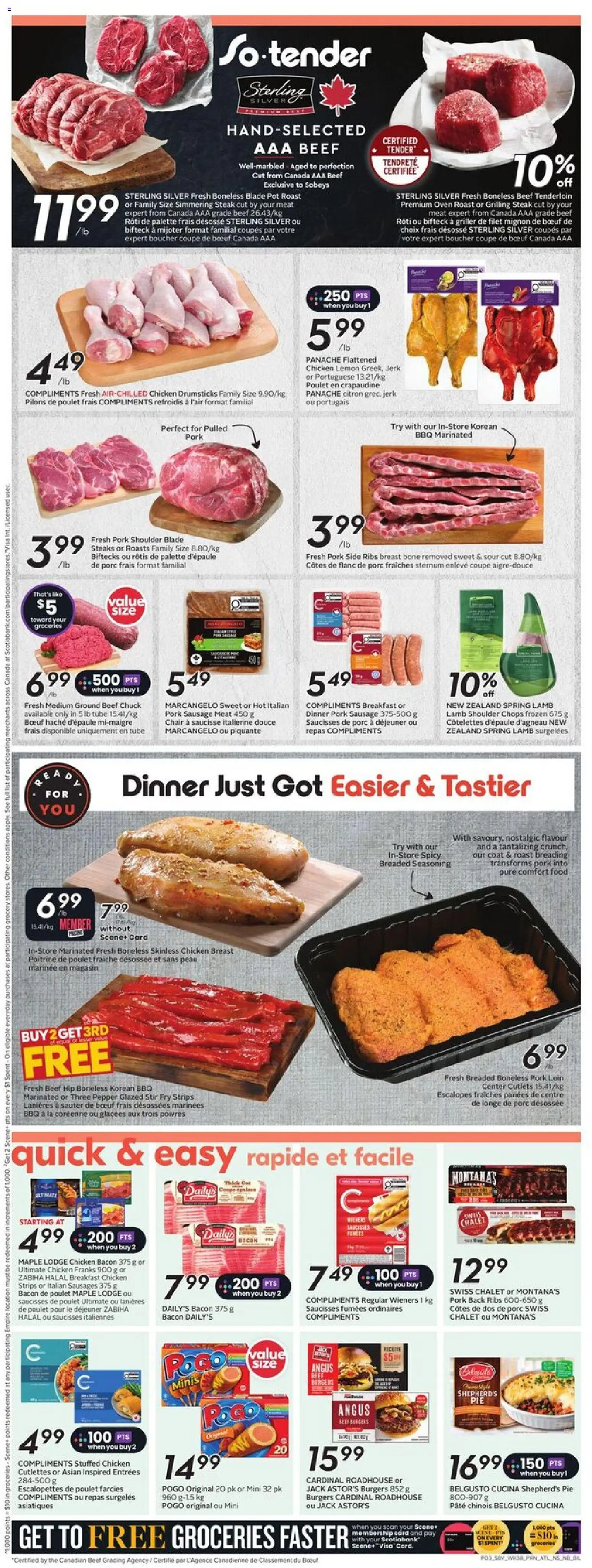 Sobeys flyer valid from 15.01.2026 | Page: 6 | Products: Chair, Coat, Chicken, Pork