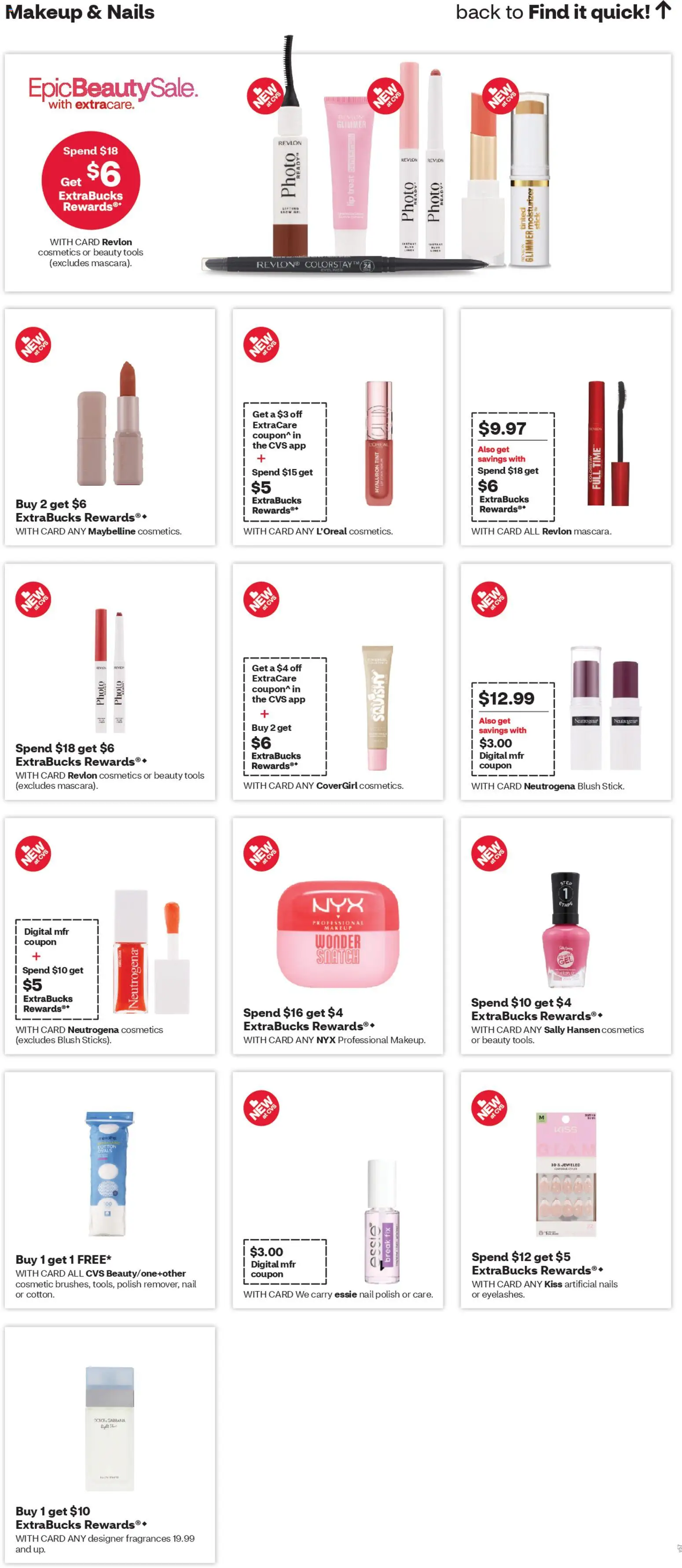 CVS Pharmacy Weekly Ad - WA - valid from 22.03.2026 | Page: 11 | Products: Nail, Blush, Nail polish, Mask