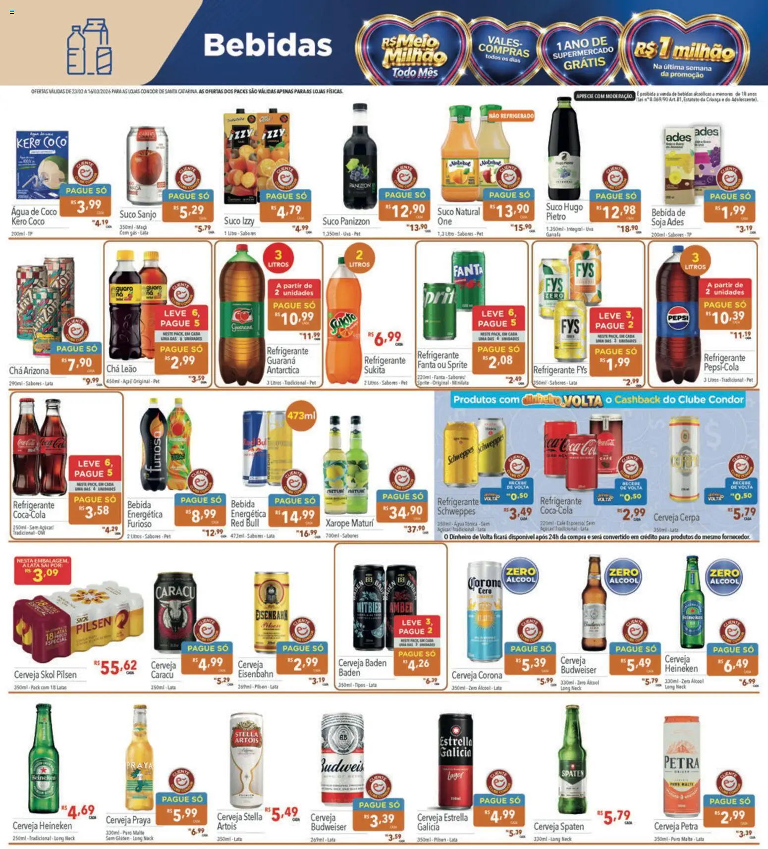 Supermercados Condor Folheto - válido de 23.02.2026 | Página: 17 | Produtos: Cola, Café, Chá, Açúcar