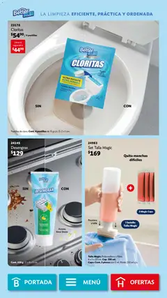 Vista previa de Betterware campaña 11 2025, nuevo folleto de la tienda, válido en México a partir del 03.11.2025 | Página: 111 | Productos: Desengrasante, Cloro, Botella
