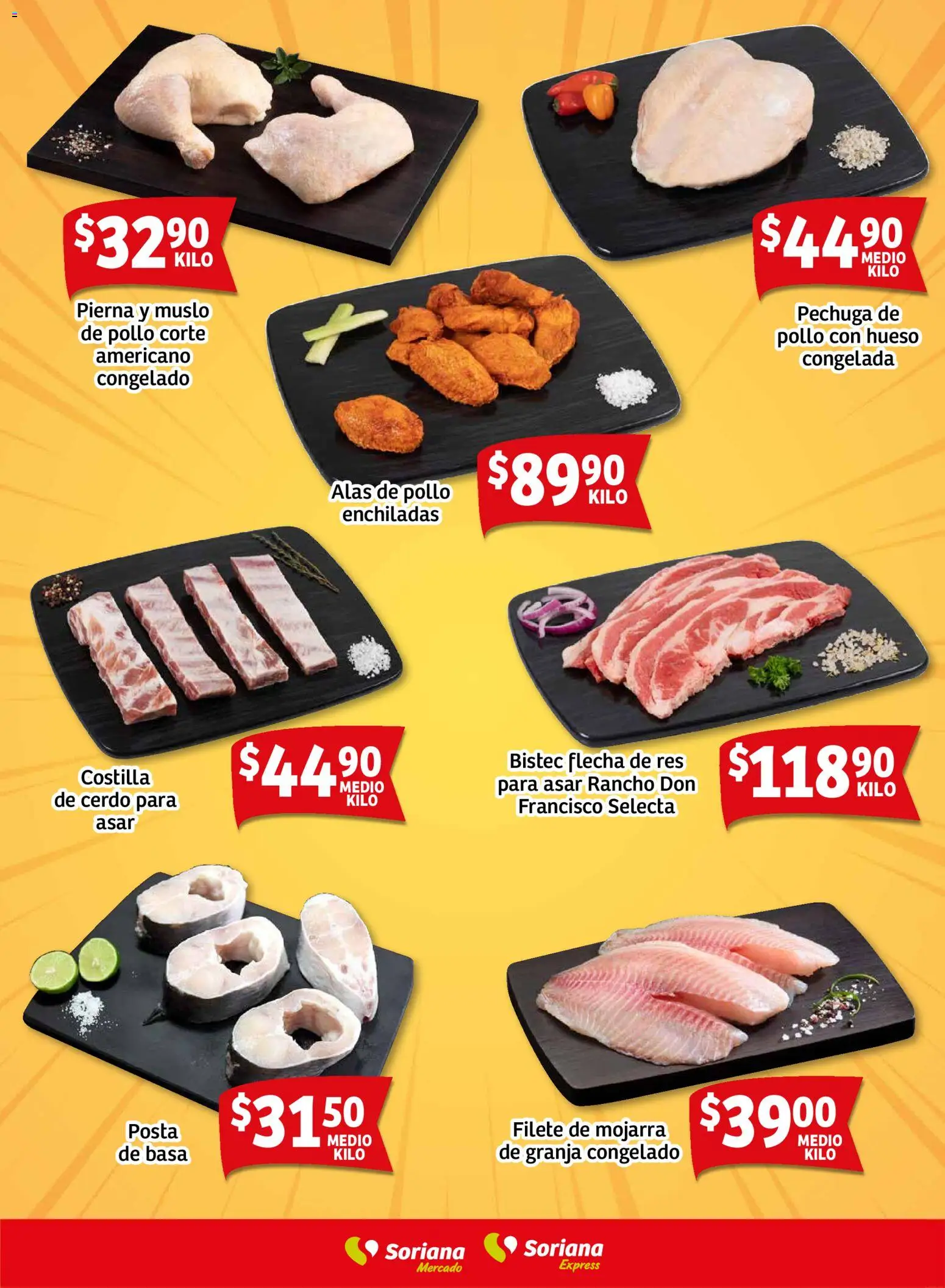 Nuevas ofertas de Soriana válidas en toda la República Mexicana desde el 15.11.2025. ¡Encuentra las mejores ofertas en Soriana - Ahorratón Mercado: Nuevo León! | Página: 8 | Productos: Pollo, Cerdo, Res