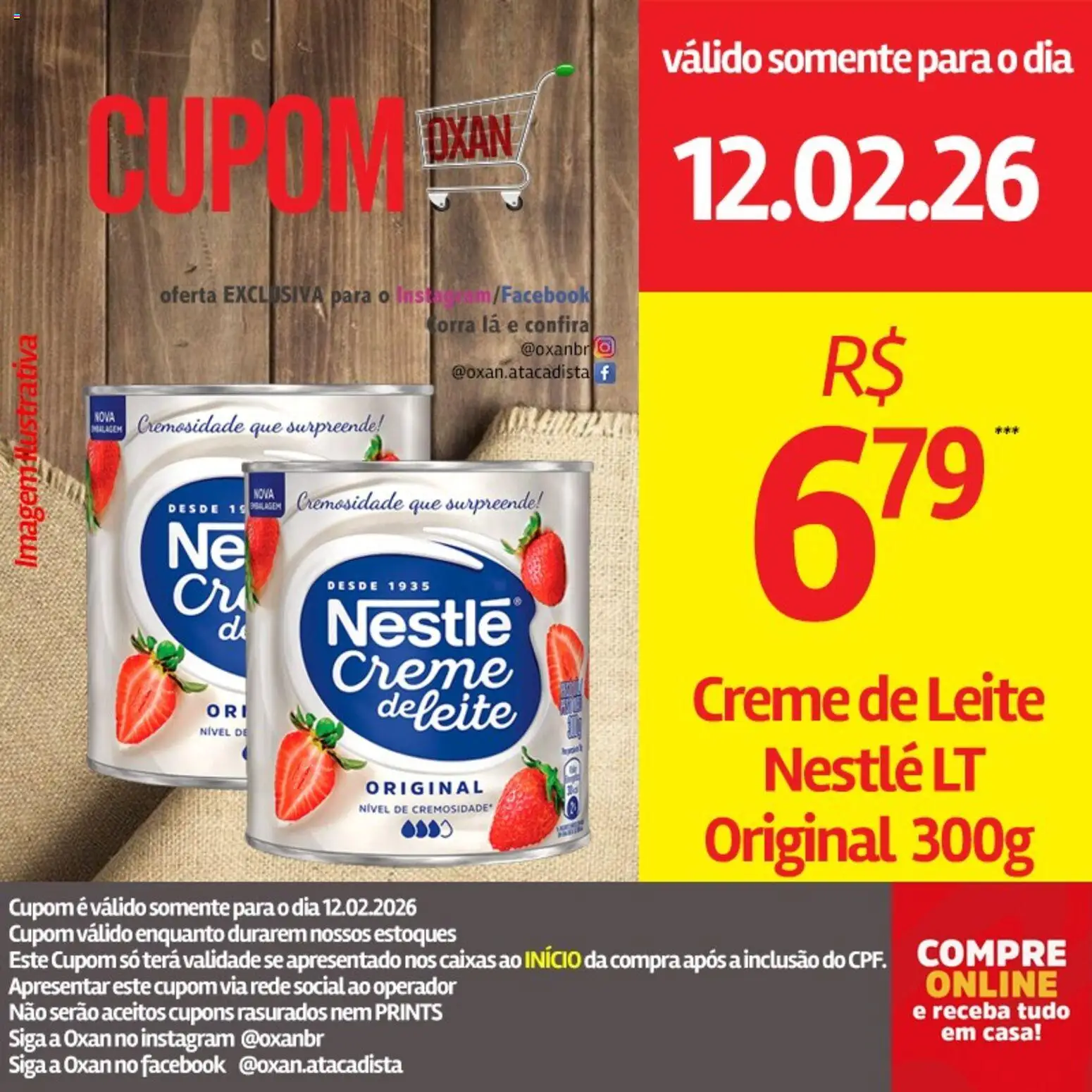 Oxan Atacadista Folheto - válido de 12.02.2026 | Página: 14 | Produtos: Leite, Creme, Creme de leite