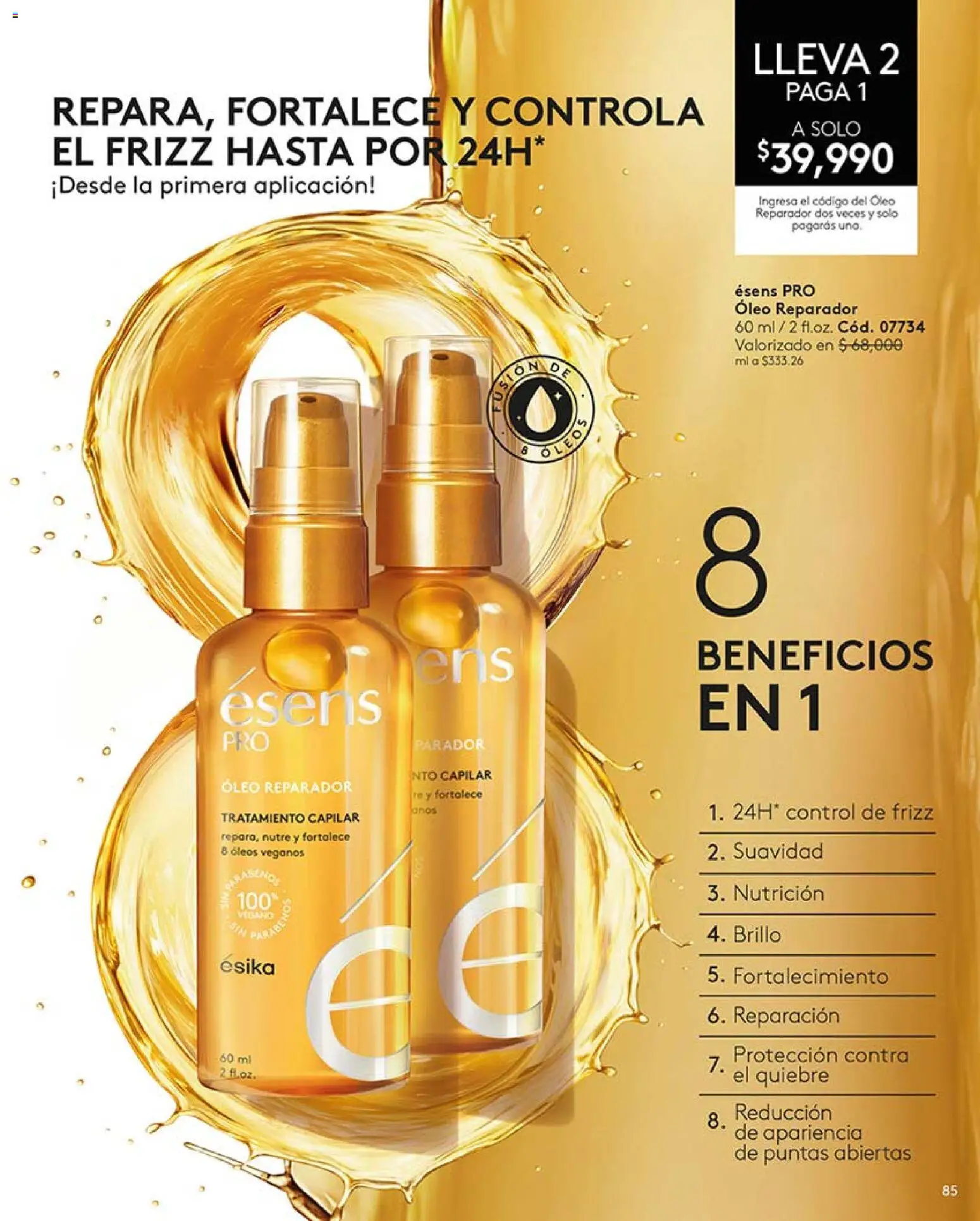 Ésika revista - valida desde el 03.04.2026 | Página: 85 | Productos: Té, Brillo