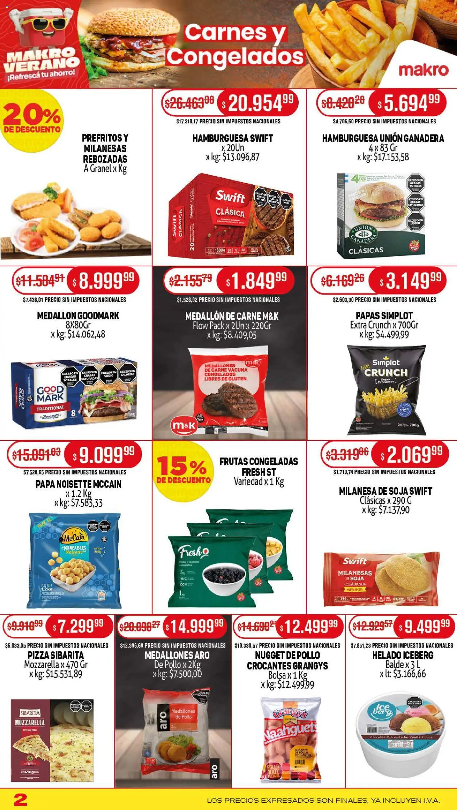 Makro ofertas │ válido desde el 08.01.2026 | Página: 2 | Productos: Helado, Peso, Leche, Chocolate