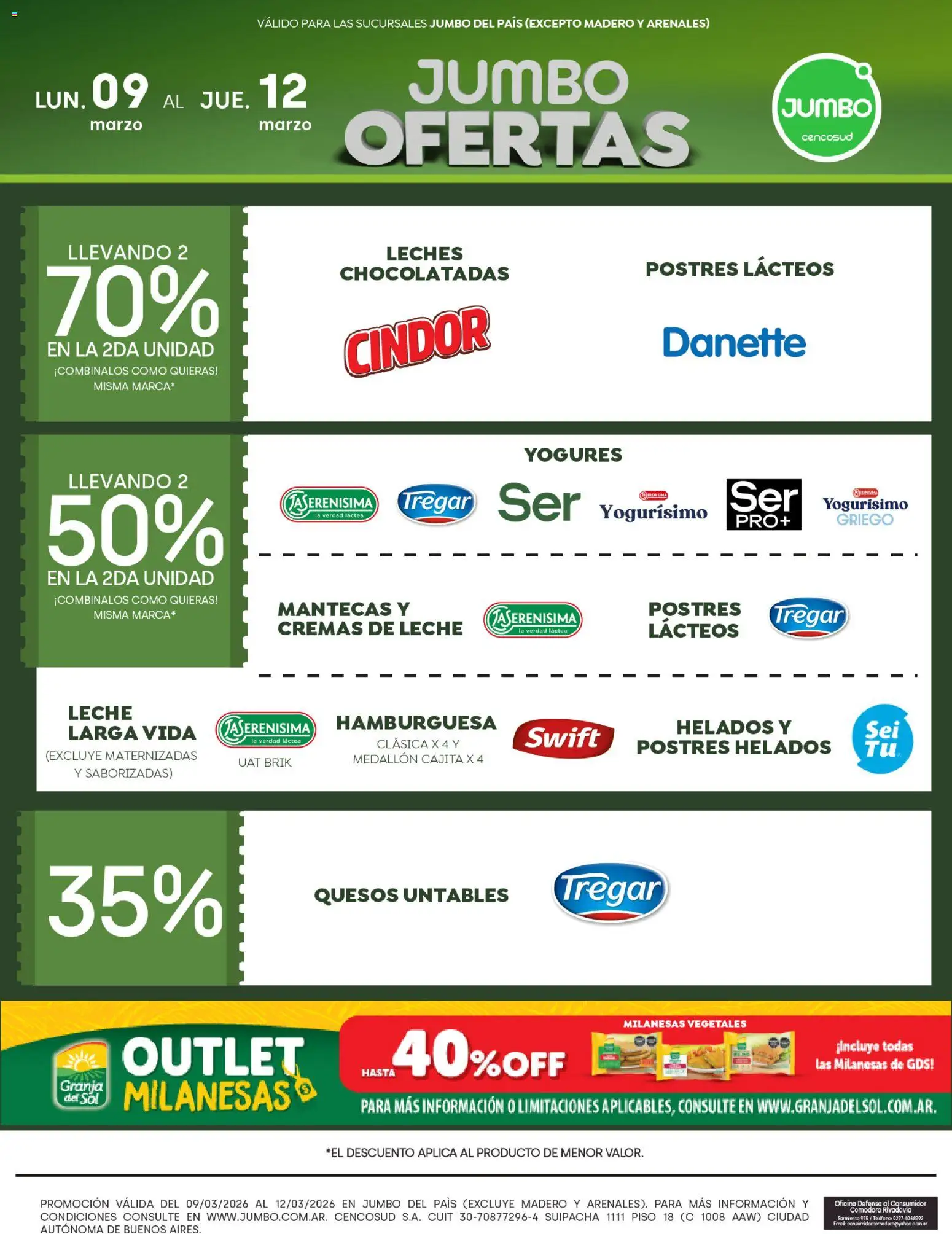 Jumbo - Ofertas | Interior │ válido desde el 09.03.2026 | Página: 2 | Productos: Leche