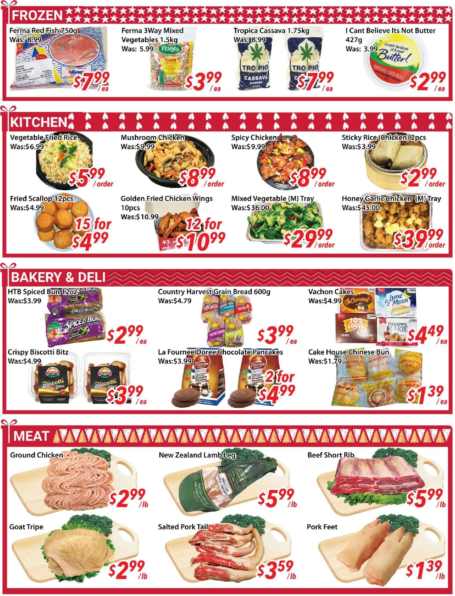 Ample Food Market flyer valid from 20.02.2026 | Page: 4 | Products: Rice, Fish, Beef, Chicken wings