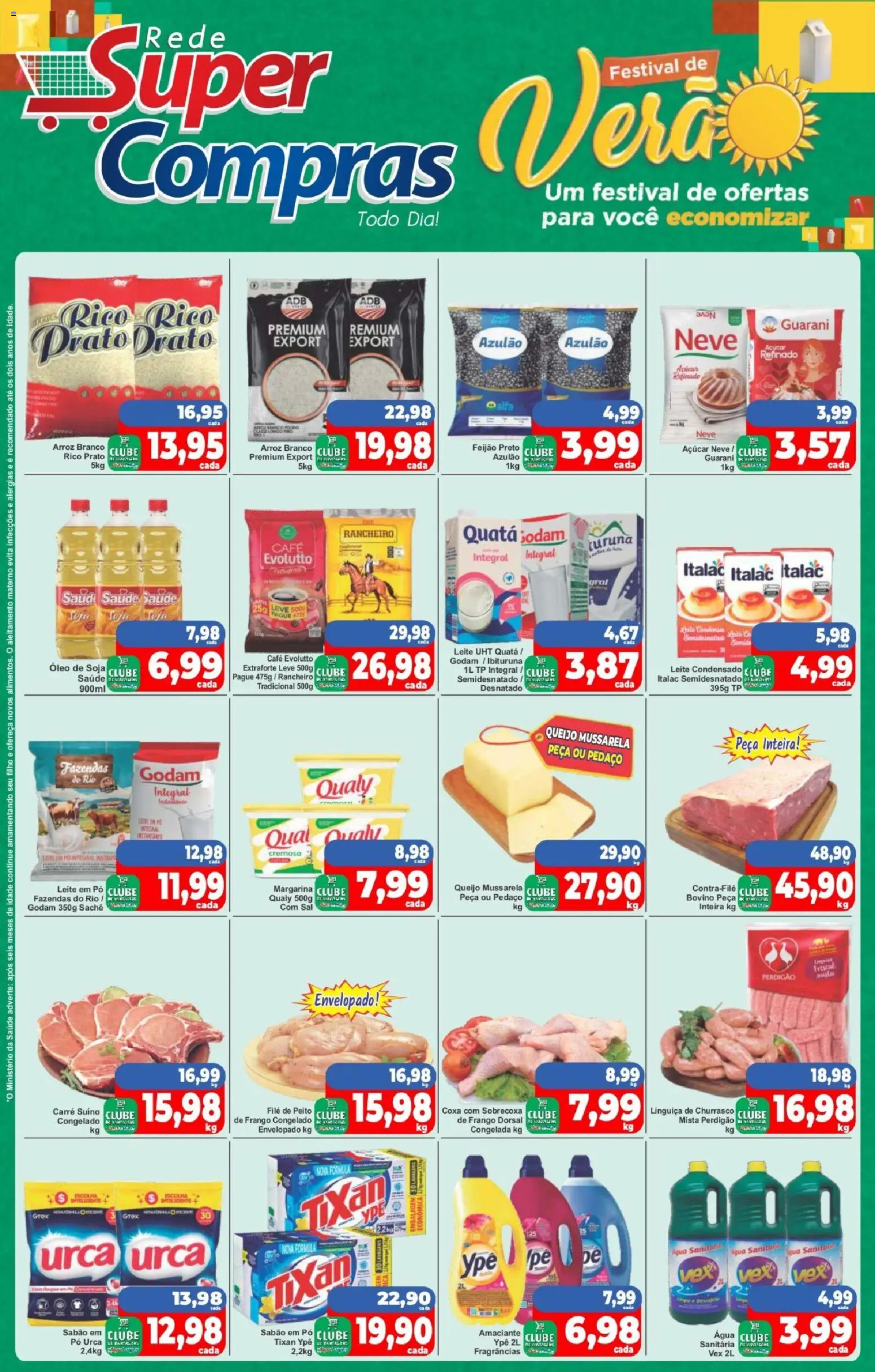 Rede Super Compras Folheto - válido de 19.01.2026 | Página: 1 | Produtos: Feijão, Leite, Frango, Soja