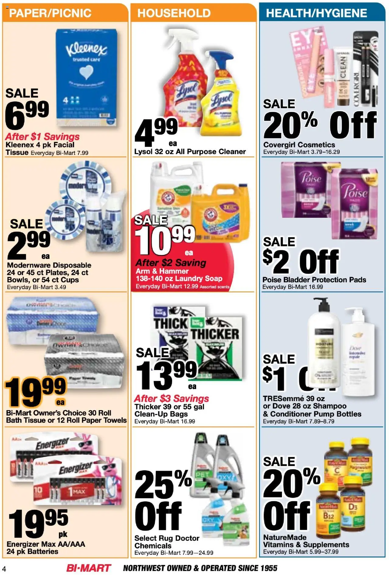Bi-Mart Membership Savings Book - valid from 23.09.2025 | Page: 4 | Products: Pump, Bath, Shampoo, Pads
