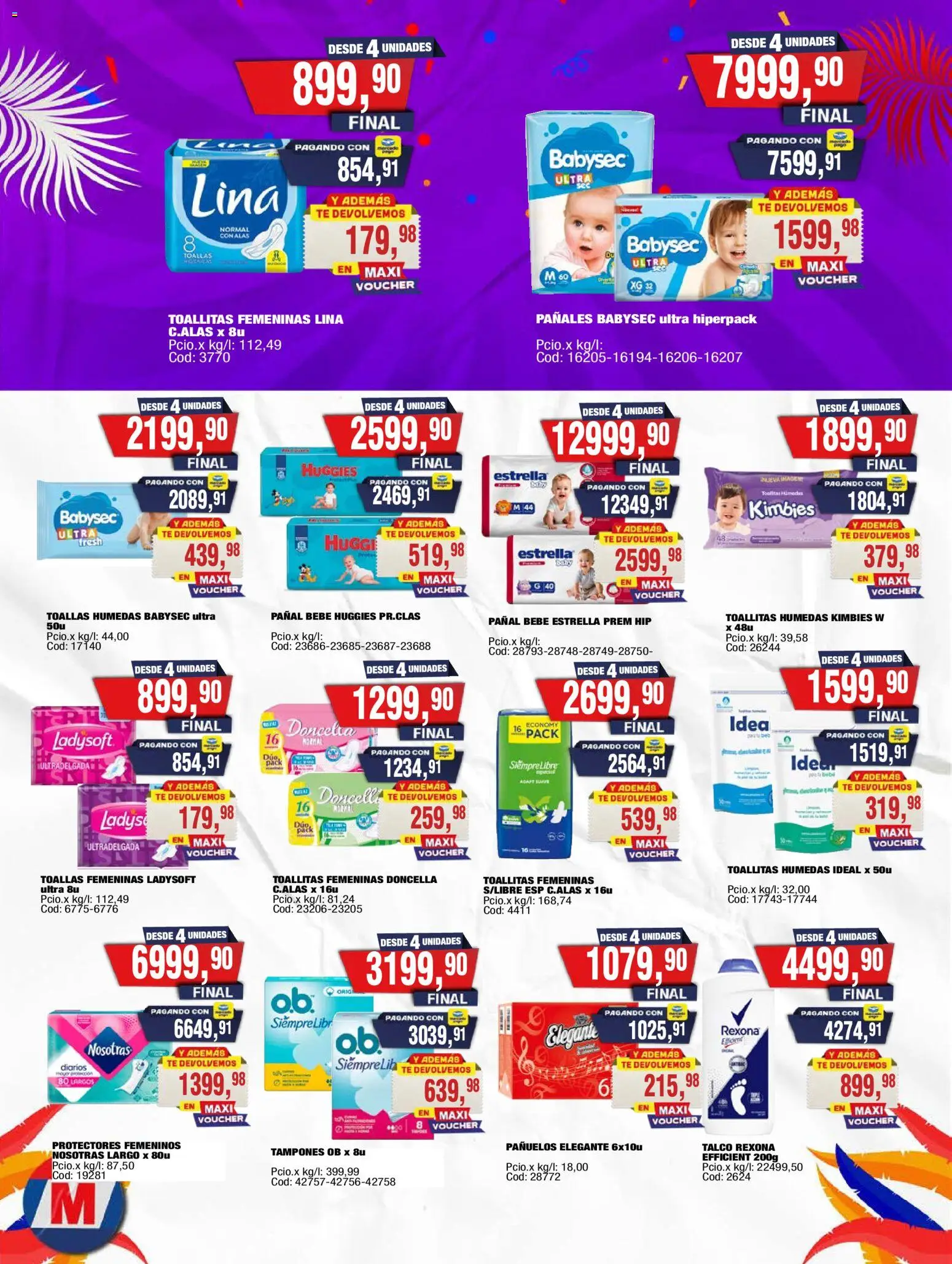 Maxiconsumo ofertas │ válido desde el 16.02.2026 | Página: 26 | Productos: Toallas, Toallitas húmedas, Pañales, Toallitas femeninas