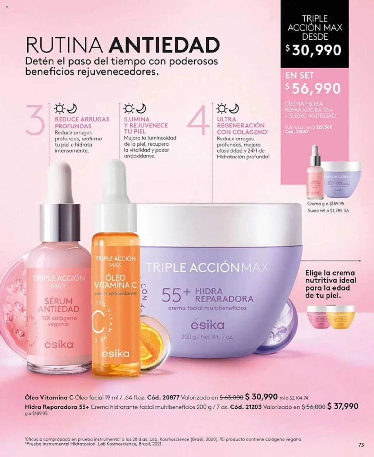 Ésika revista - valida desde el 16.06.2025 | Página: 73 | Productos: Crema, Serum