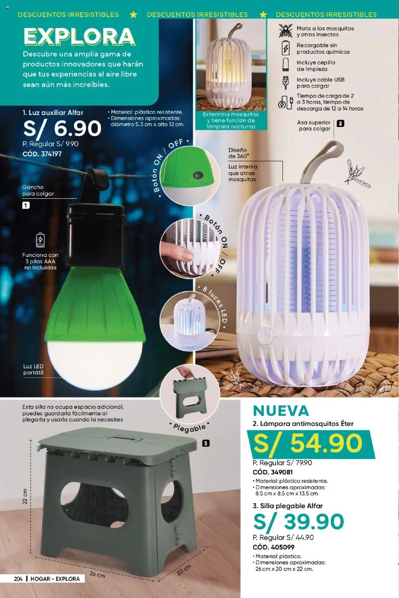 Catálogo Azzorti válido desde 17.06.2025 | Página: 206 | Productos: Silla, Lámpara, Cable, USB