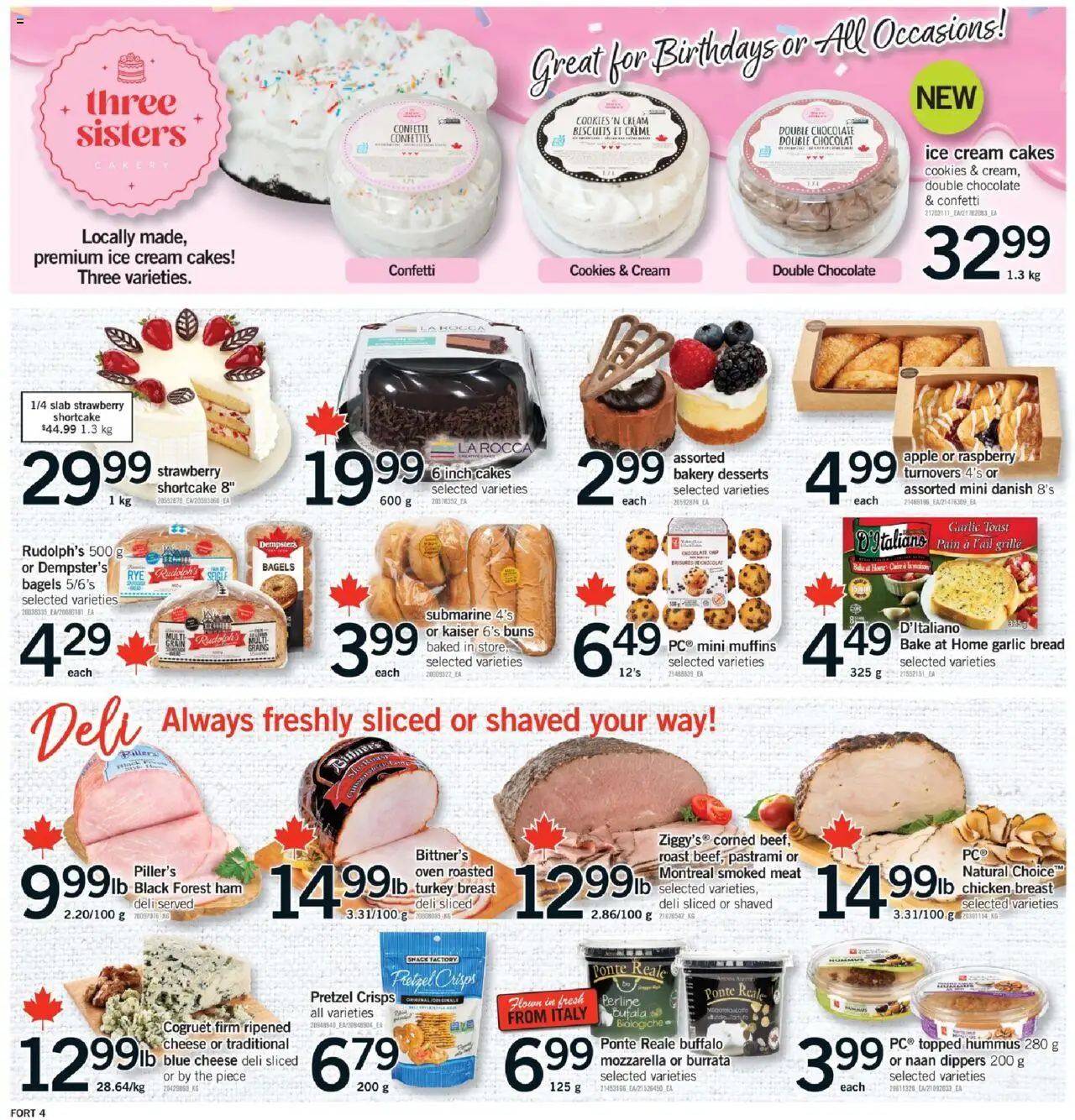 Fortinos flyer valid from 25.09.2025 | Page: 5 | Products: Cream, Cookies, Ice cream, Oven