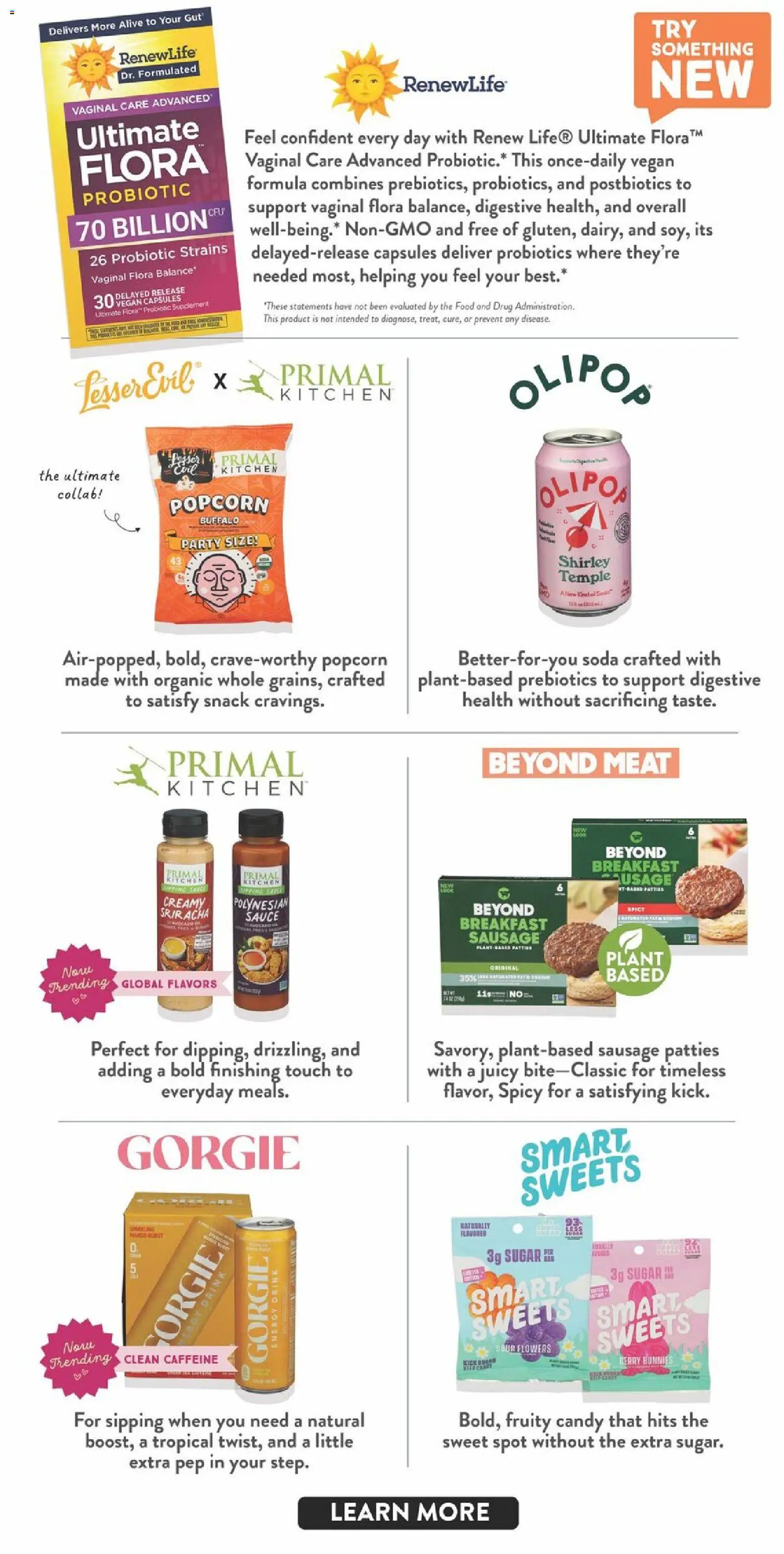 Fresh Thyme Monthly Ad - valid from 01.03.2026 | Page: 8 | Products: Probiotics, Sauce, Sugar, Sausage