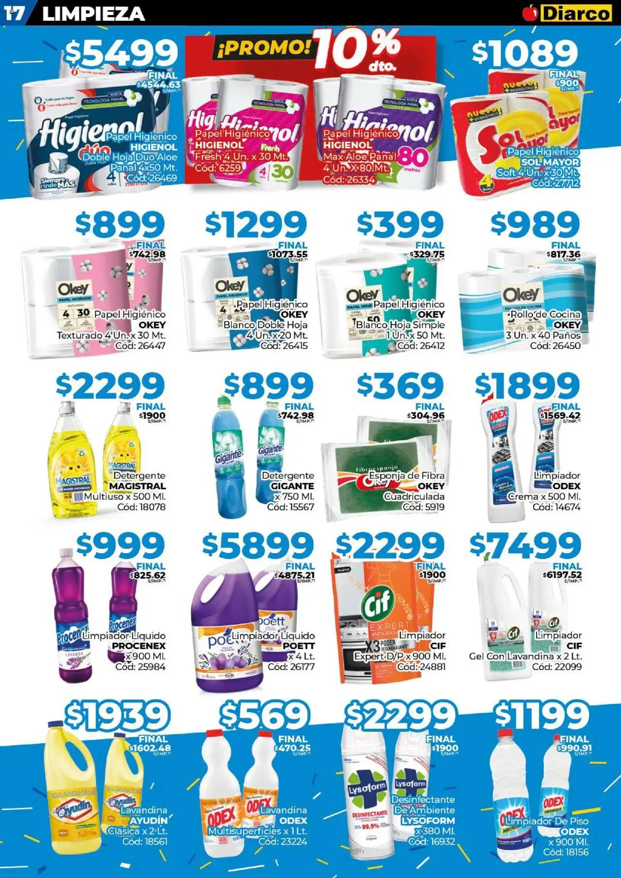 Diarco ofertas │ válido desde el 18.08.2025 | Página: 17 | Productos: Desinfectante, Cocina, Limpiador, Crema